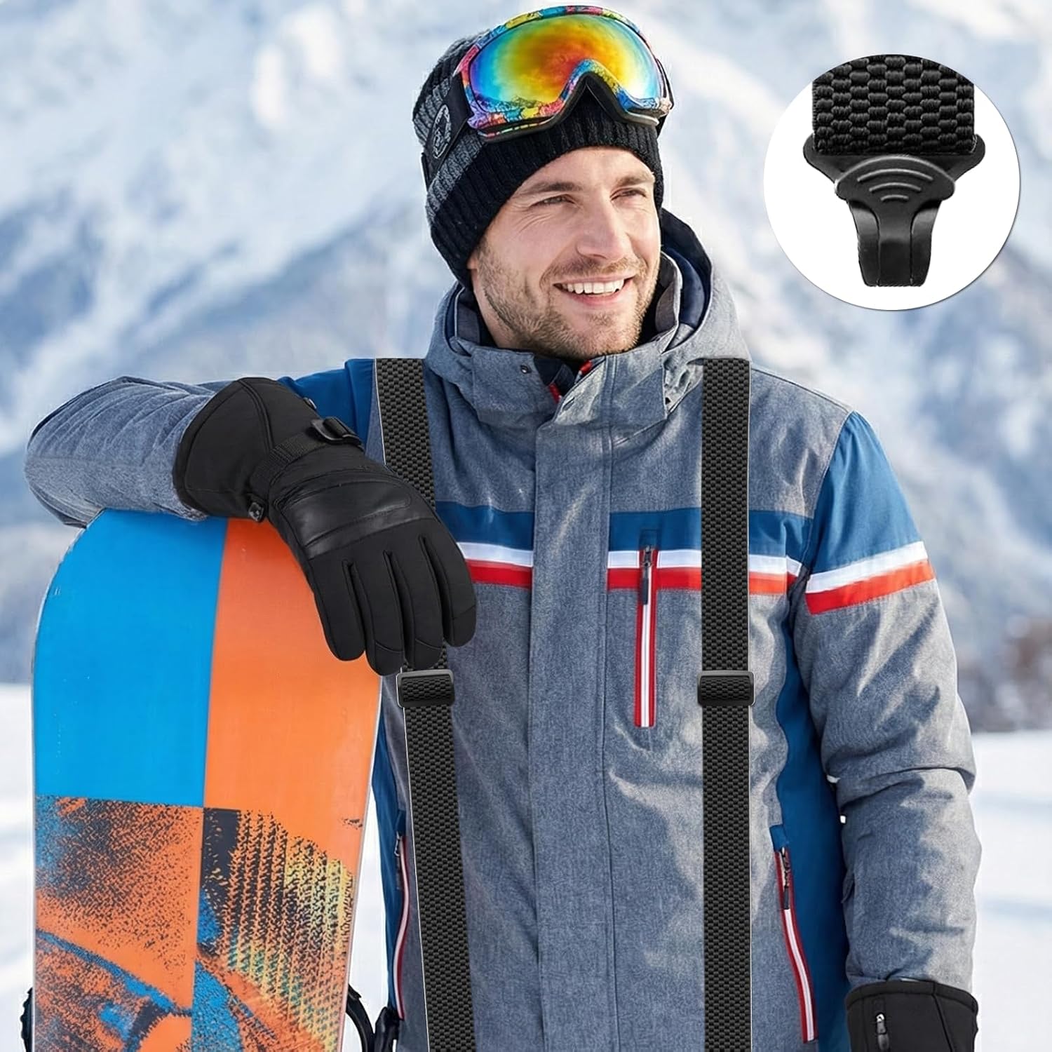 Suspenders for Men Heavy Duty Hidden Suspenders Work Airport Friendly with Plastic Gripper Clasps Braces for Trousers - Image 4