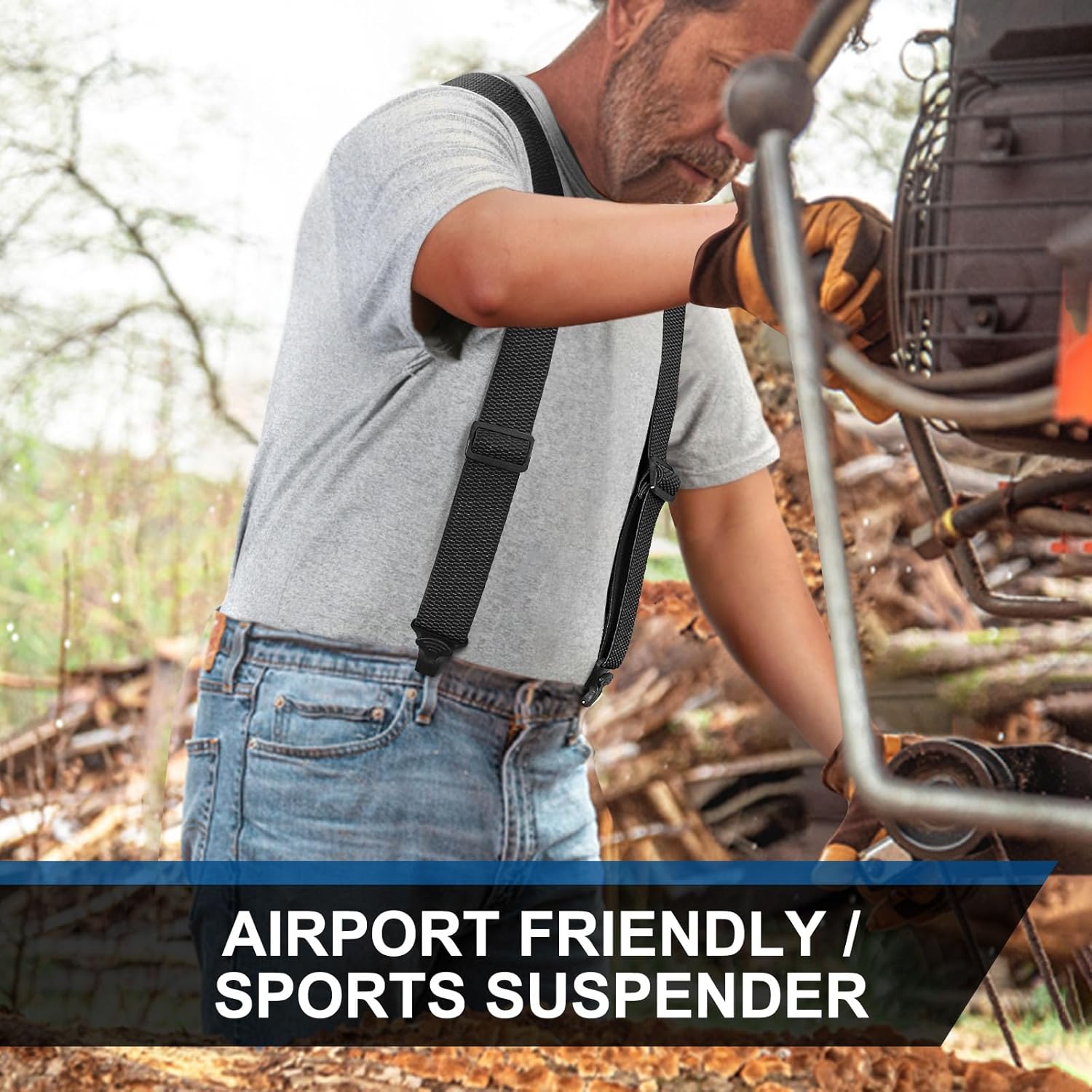 Suspenders for Men Heavy Duty Hidden Suspenders Work Airport Friendly with Plastic Gripper Clasps Braces for Trousers - Image 7