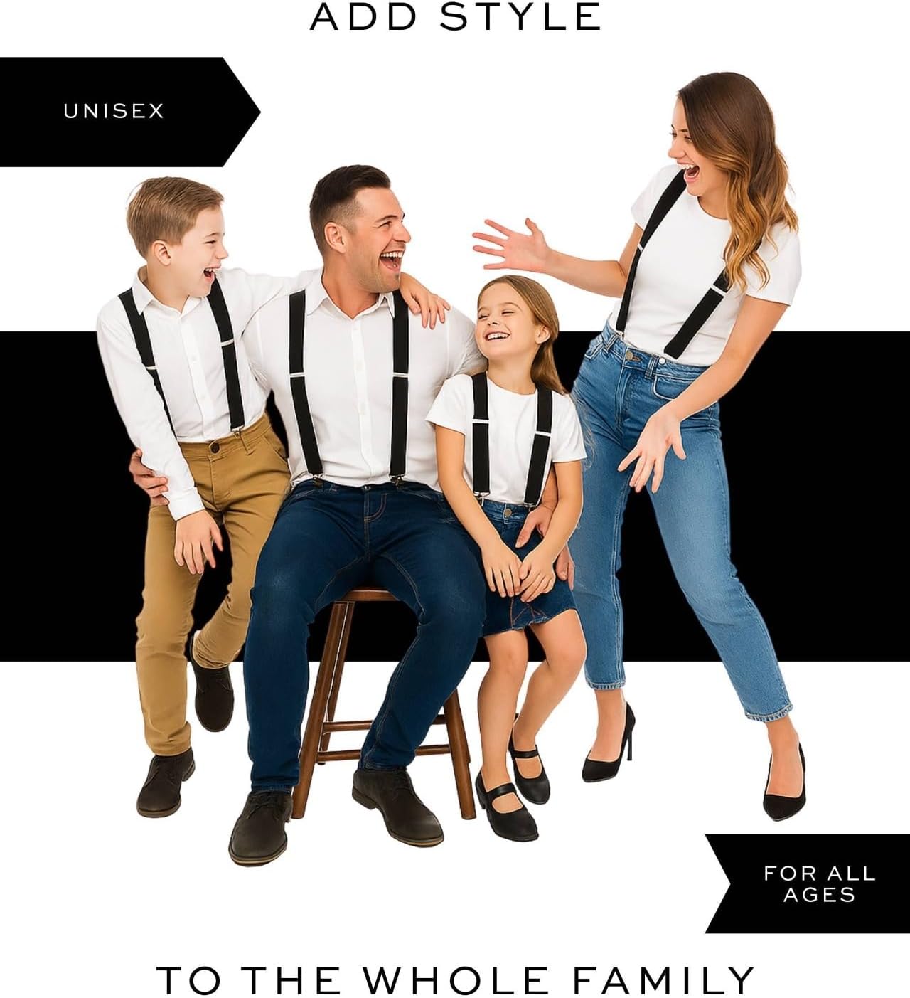 Alternative view of Suspenders for Men Heavy Duty - Adjustable 1.5u201D X-Back Men's Suspenders Tuxedo Suspender for Men