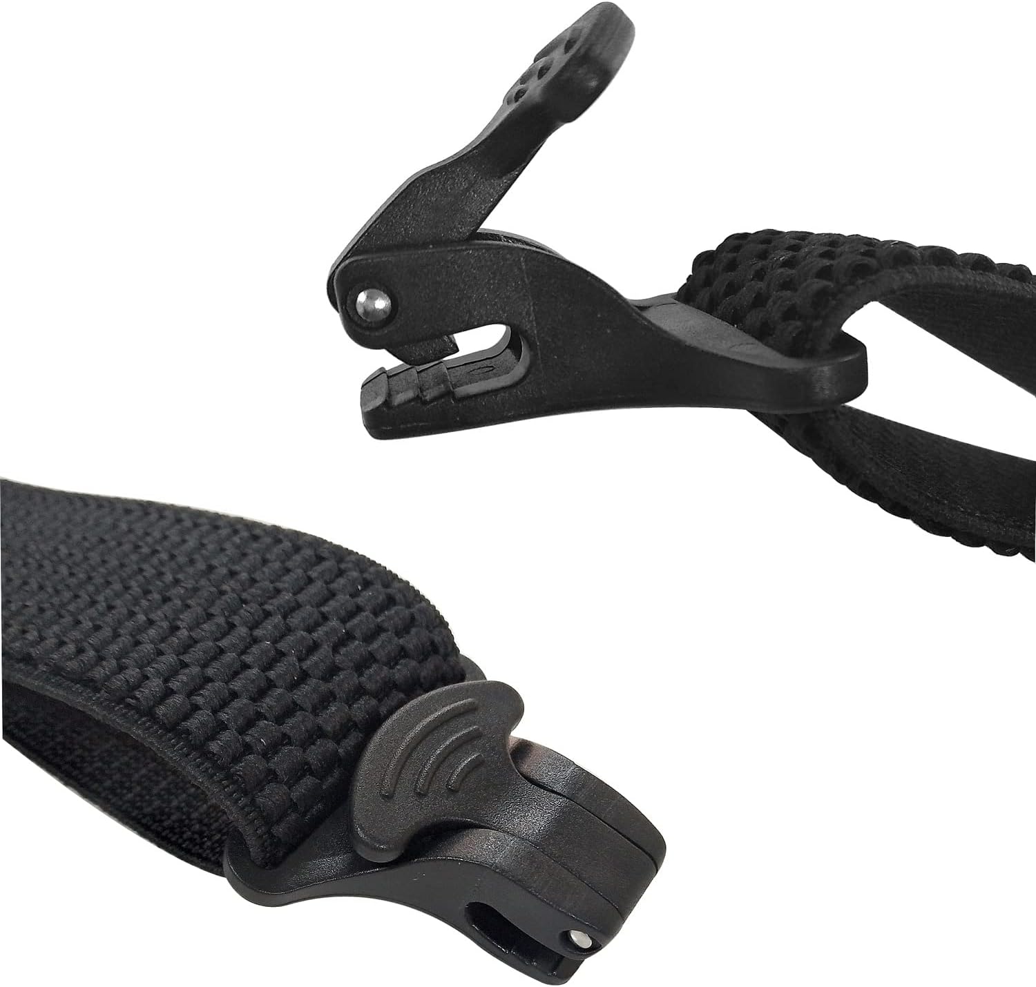 Alternative view of BaronHong Airport Friendly Suspenders,NO buzz Plastic 4 Clips 1.5 inch Fully Elastic Braces with Leather Patch Ski Suspenders