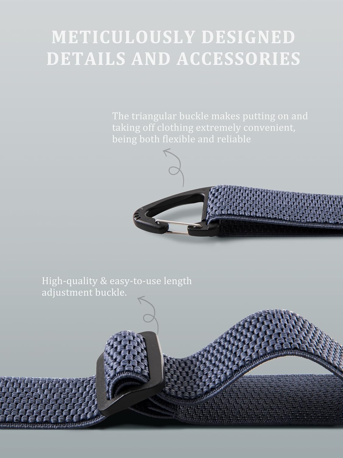 Kohentact Hidden Suspenders for Men 1.5'' Heavy-Duty Under Clothes 3 Snap Loops Outdoor & Skiing