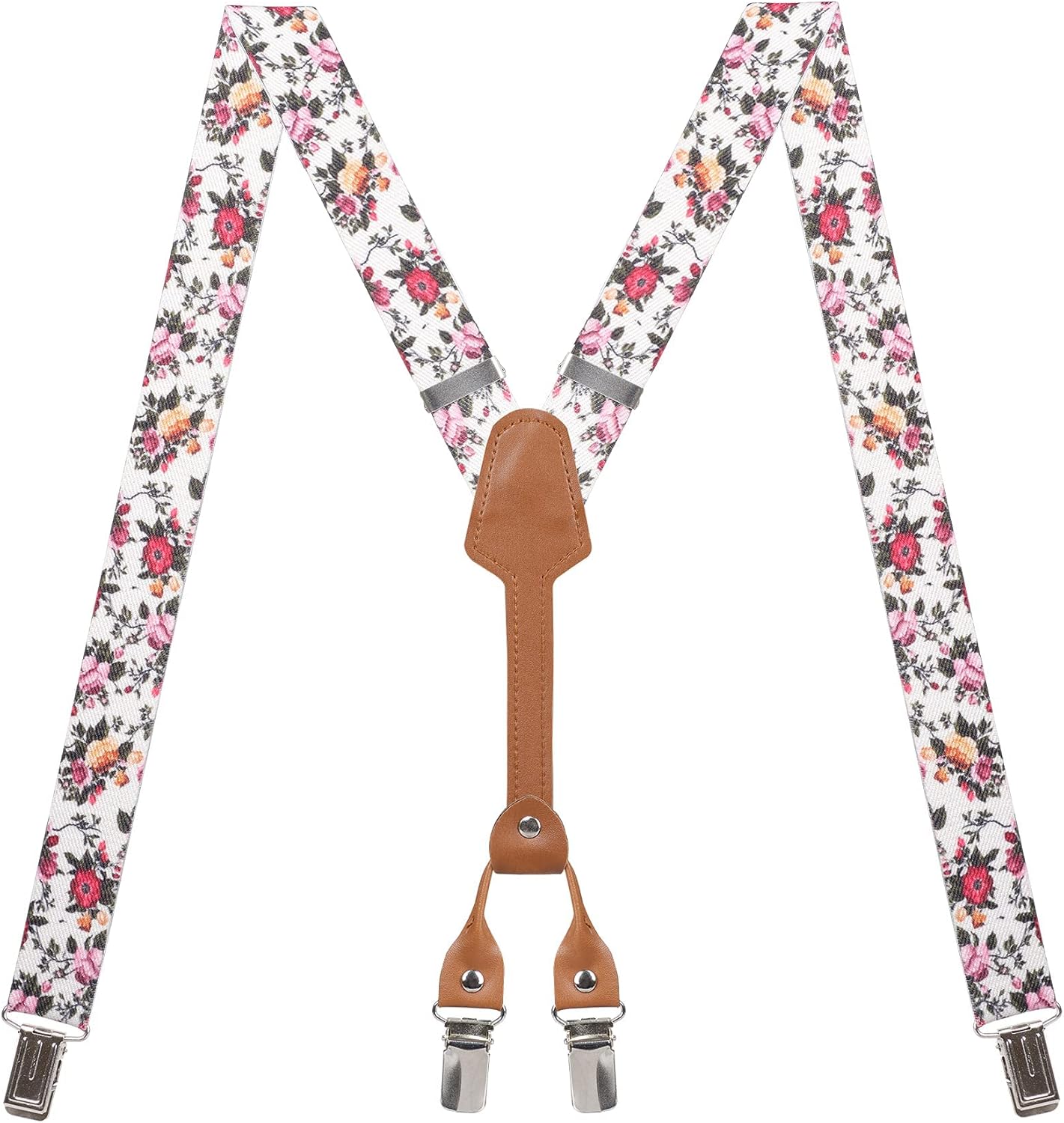 Action Ward Women's Suspenders - 1" Width - Y Back 4 Clip Skinny Ladies Suspenders