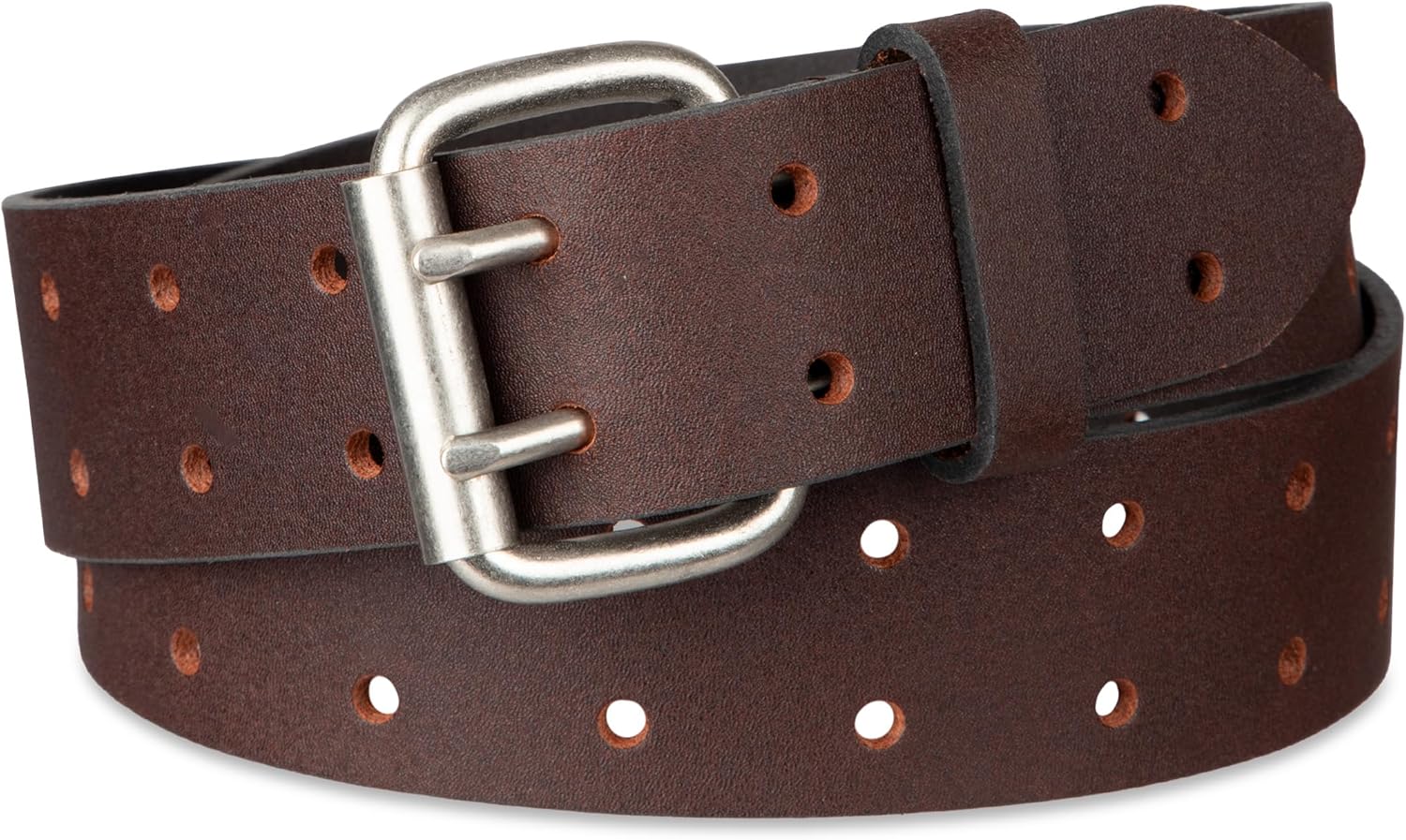 Dickies Men's Double Prong Leather Work Belt u2013 Fully Adjustable, Regular & Big and Tall Sizes