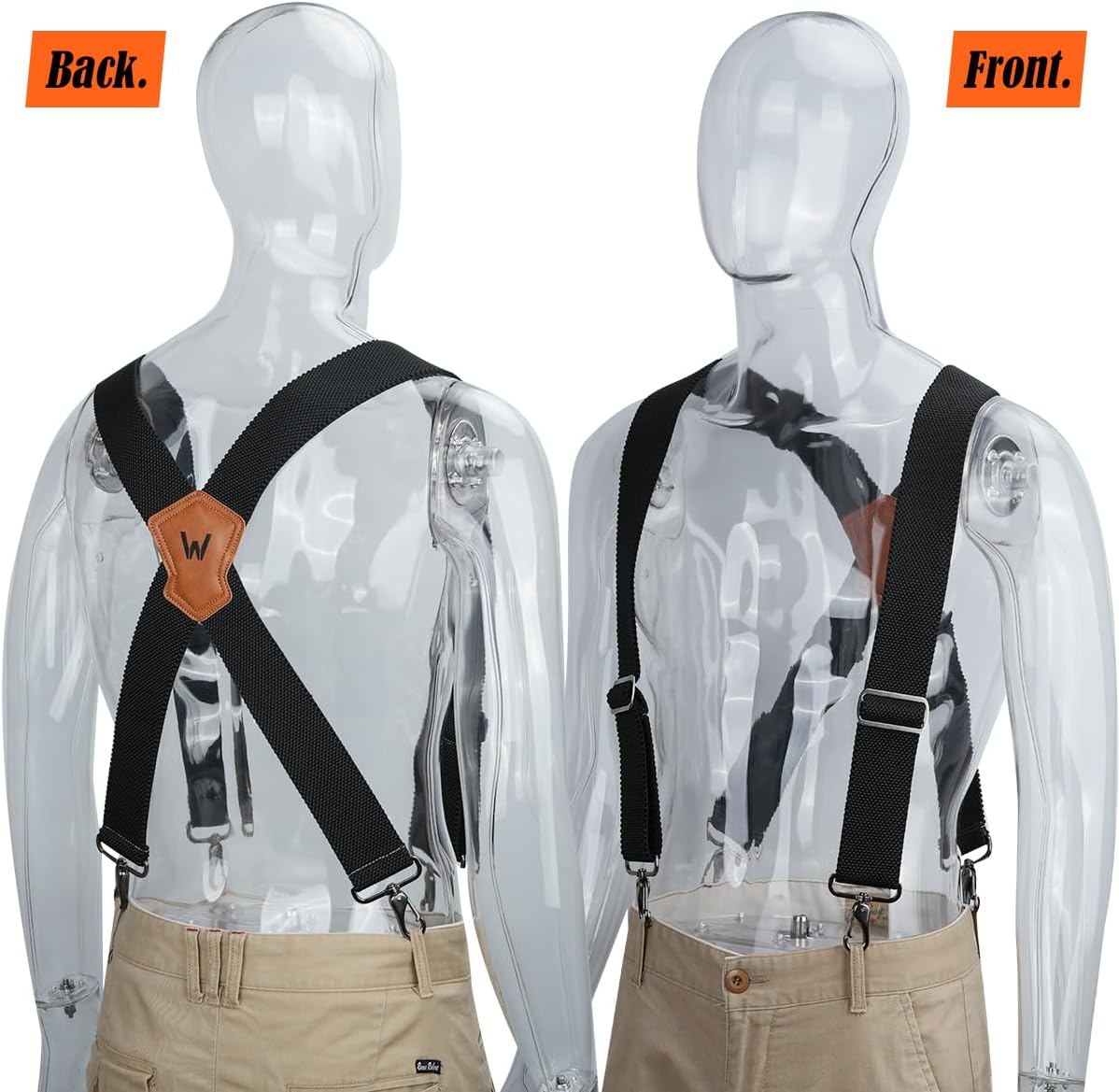 Alternative view of WELKINLAND HD Elastic Work Suspenders, Heavy Duty Suspenders For Men, 2-Inch Wide Suspenders For Men, Mens Suspender For Jeans, Man Suspender With Hooks For Belt Loop, Work Suspender For Man