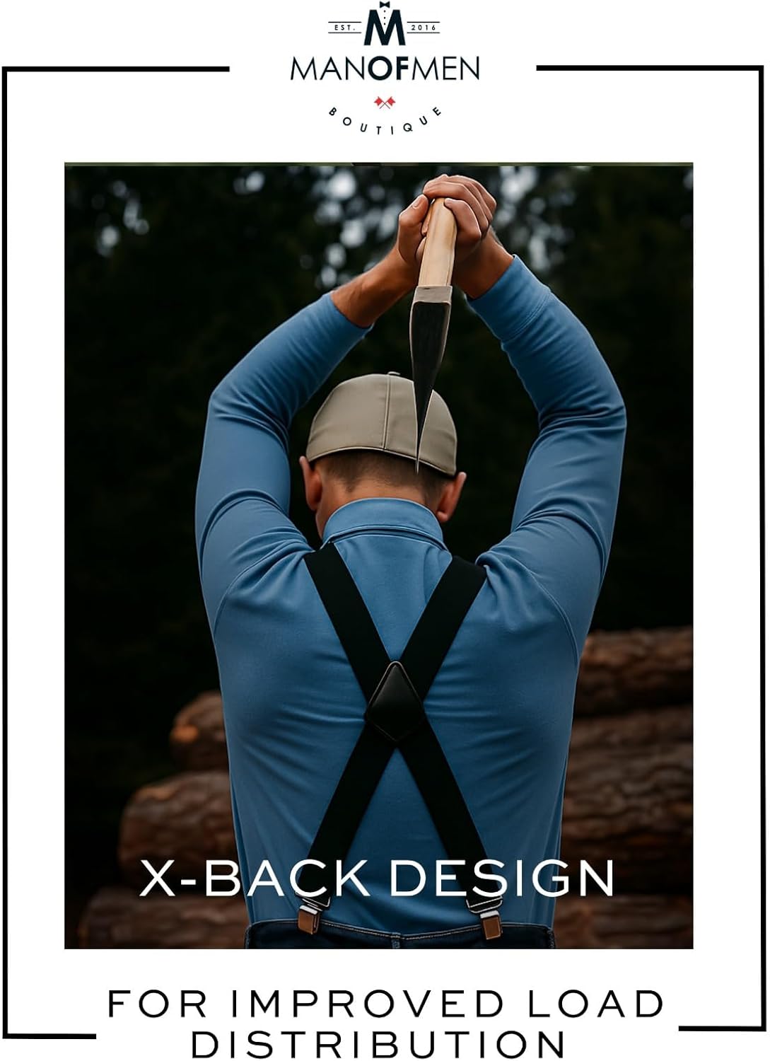 Suspenders for Men Heavy Duty - Adjustable 1.5u201D X-Back Men's Suspenders Tuxedo Suspender for Men - Image 3