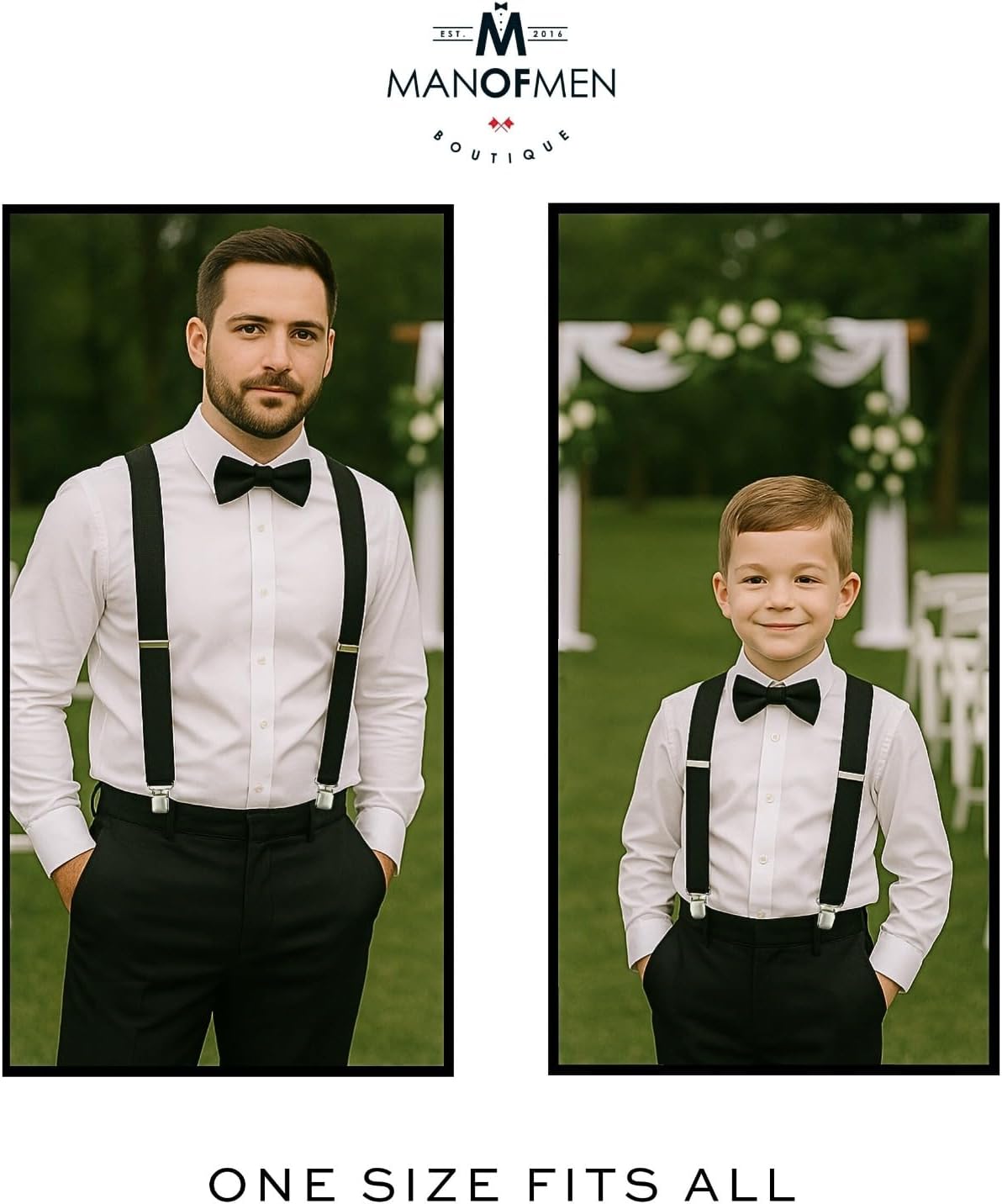 Suspenders for Men Heavy Duty - Adjustable 1.5u201D X-Back Men's Suspenders Tuxedo Suspender for Men - Image 5