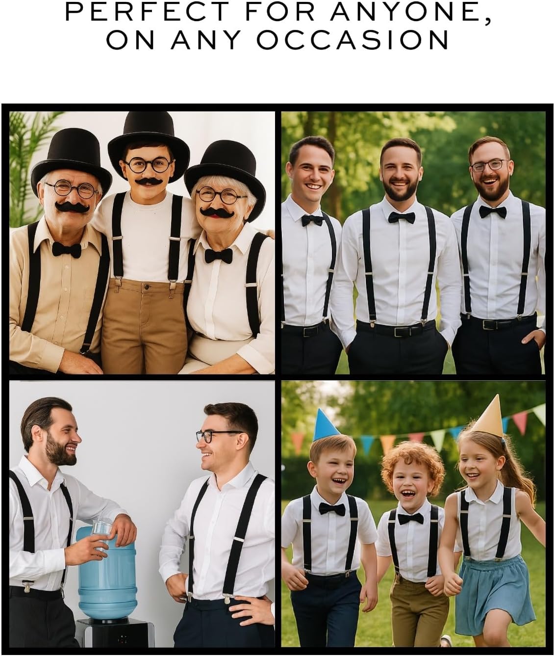 Suspenders for Men Heavy Duty - Adjustable 1.5u201D X-Back Men's Suspenders Tuxedo Suspender for Men - Image 6