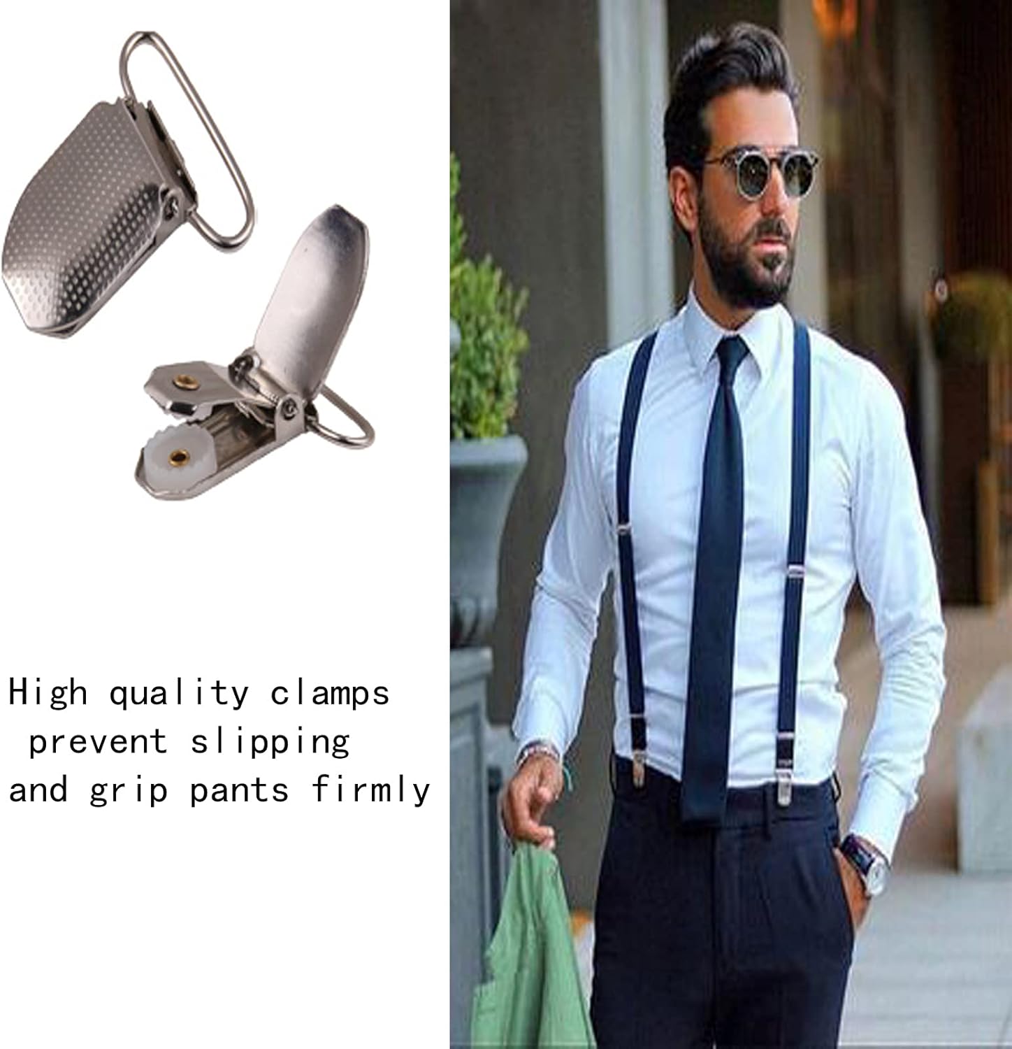 chiyu-yang Suspenders Bow Tie for Men and Women - Adjustable Tall stature Elastic Y Back Style With Strong Metal Clips - Image 3