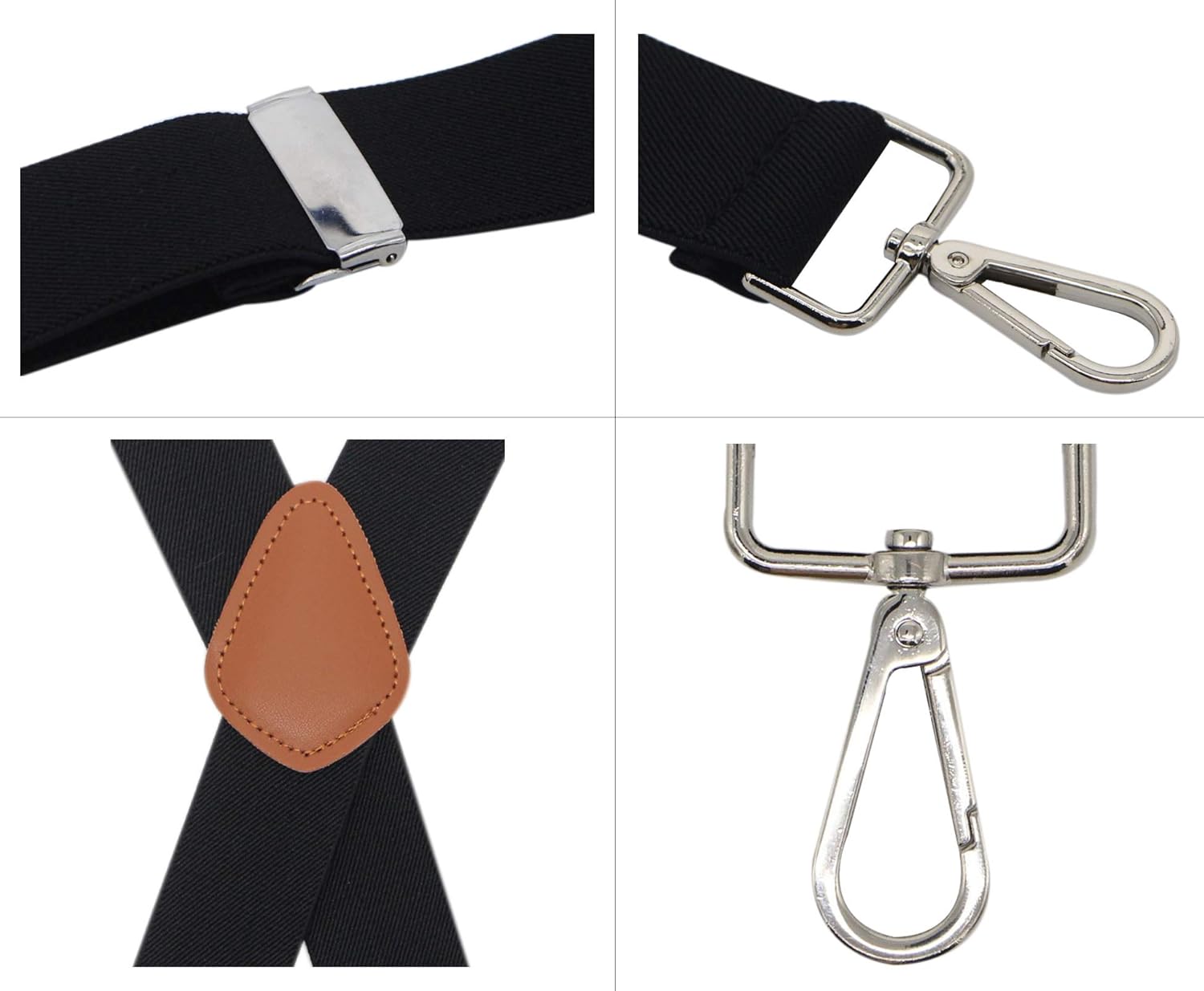 Alternative view of Bioterti Menu2019s Heavy Duty X- Back 1.4 Inch Suspenders with 4 Snap Hooks