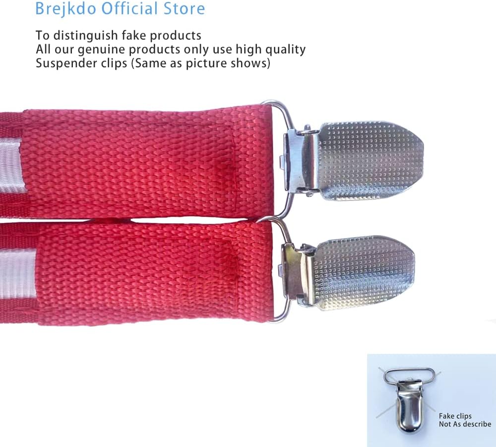 Brejkdo 2 Pcs/Set, Light Up Men's LED Suspenders And Bow Tie, Perfect for Music Festival Halloween Costume Party, Christmas