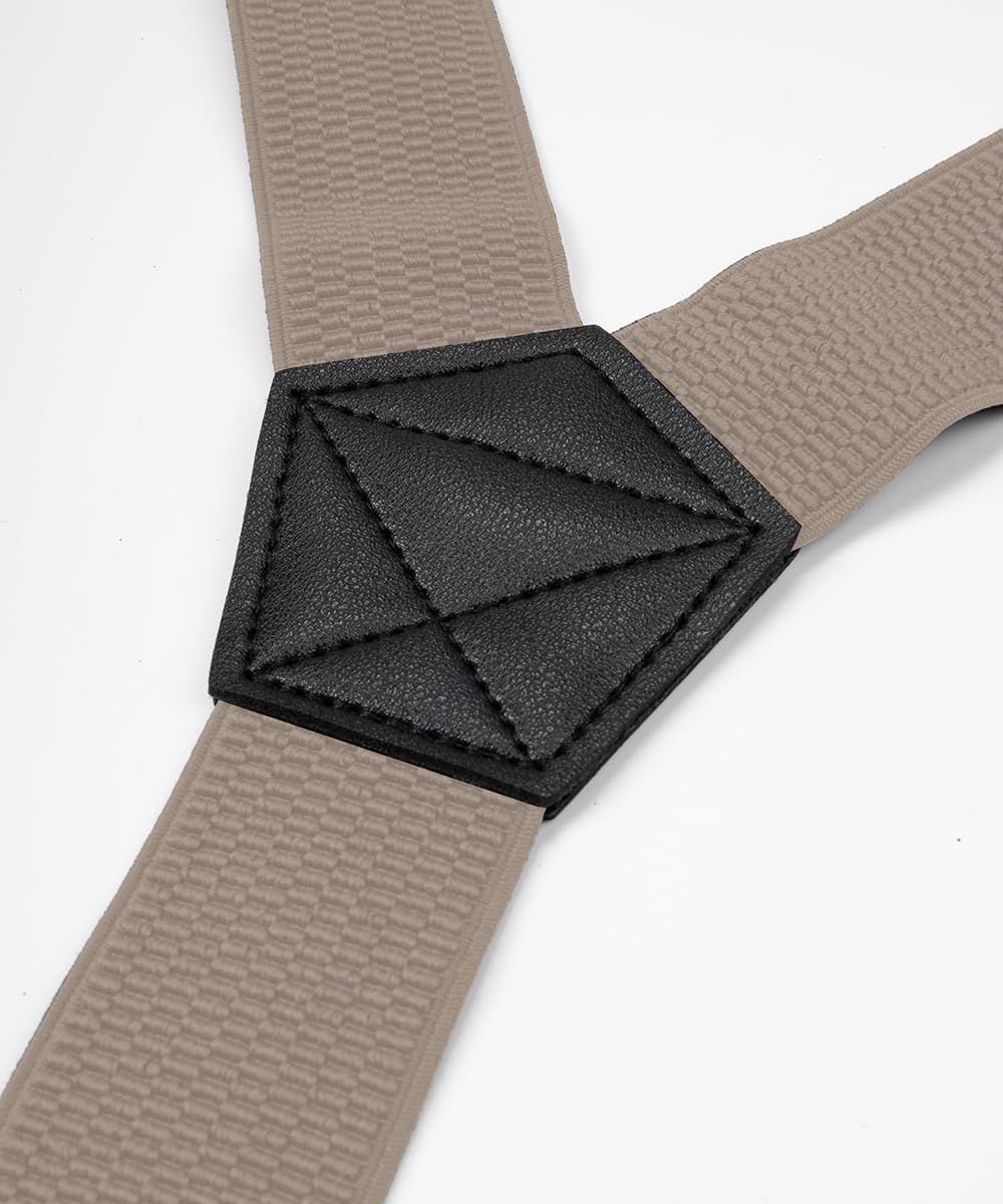 VEW STORE Suspenders for Men Women Hidden Under Clothes Y Shape Suspenders with 3 Hooks Adjustable 1.5 Inch Width