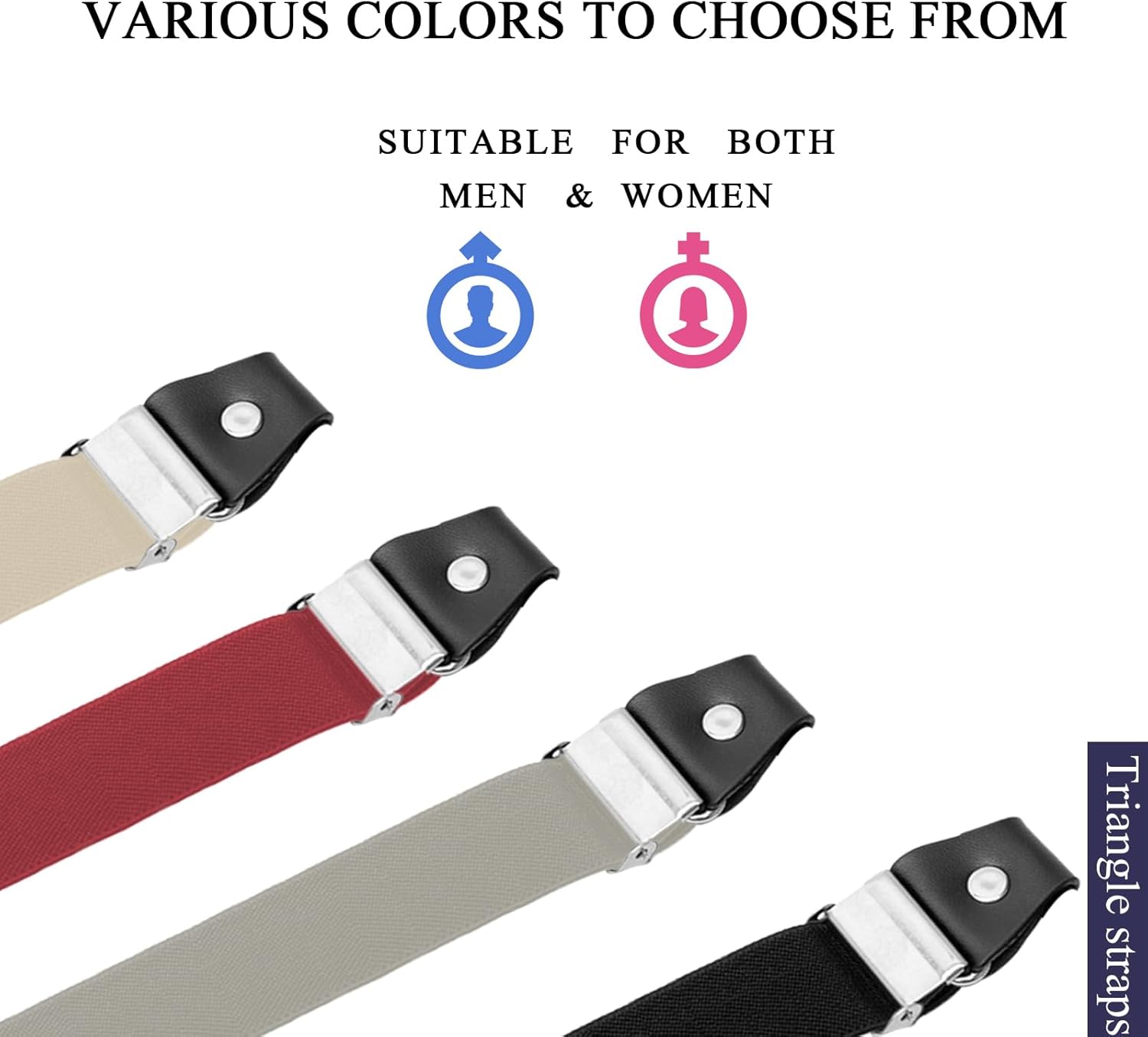 MAHOTUY Suspenders for Men, Adjustable Heavy Duty Men's Suspenders Y Back with 6 Clips Under Clothing for Jeans Dress Pants - Image 3