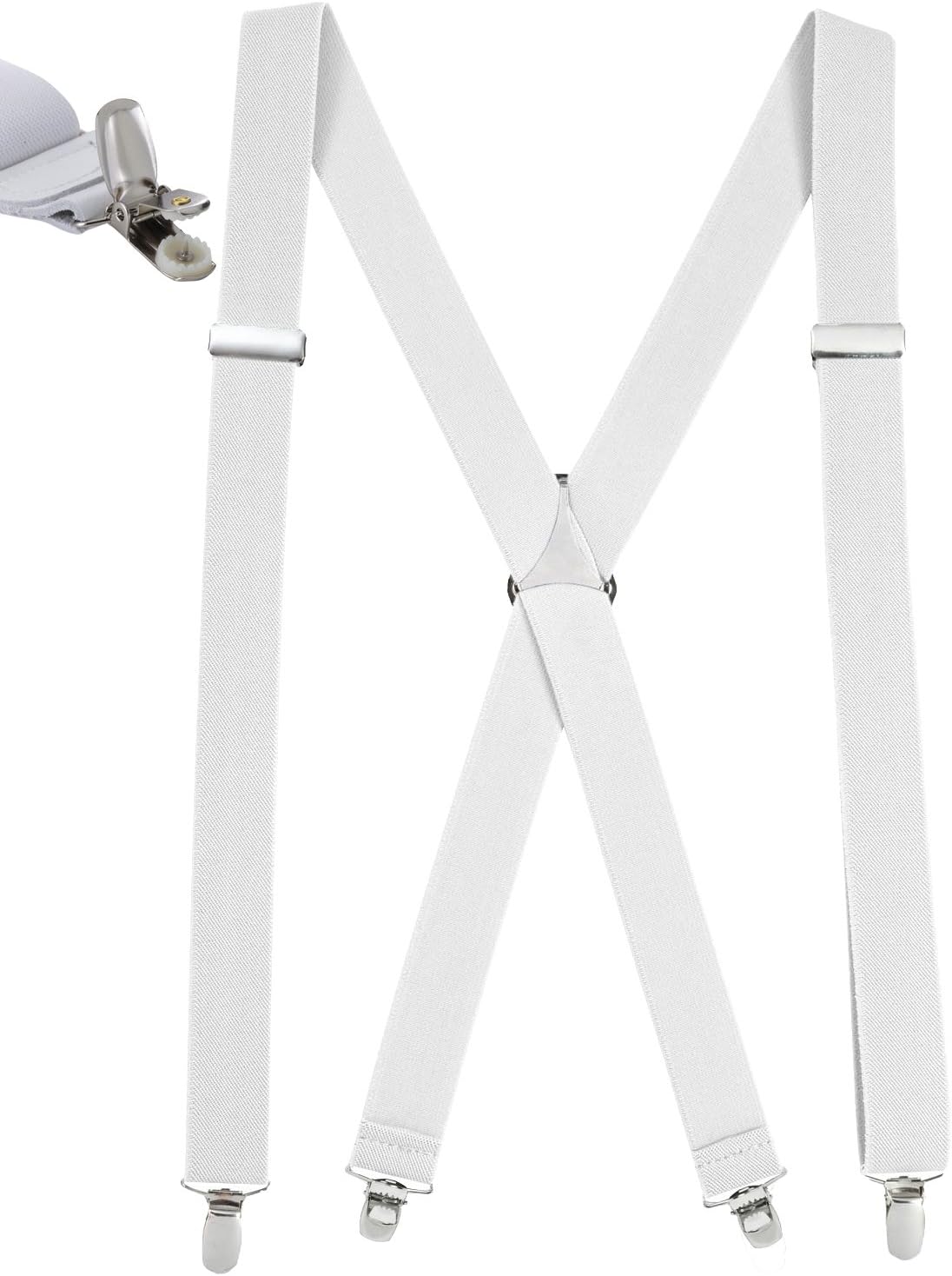 HOLDu2019EM Menu2019s X-Back Adjustable suspenders for trousers & jeans, Straight Clip-on Tuxedo Suspenders - Image 9