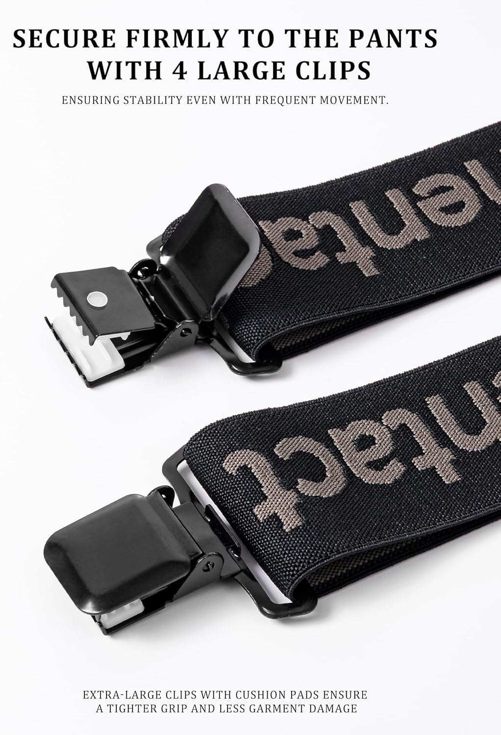 Kohentact Menu2019s Industrial Strength Suspenders 2-Inch Wide X-Back Heavy Duty Braces Strong Metal Clips, Elastic Adjustable