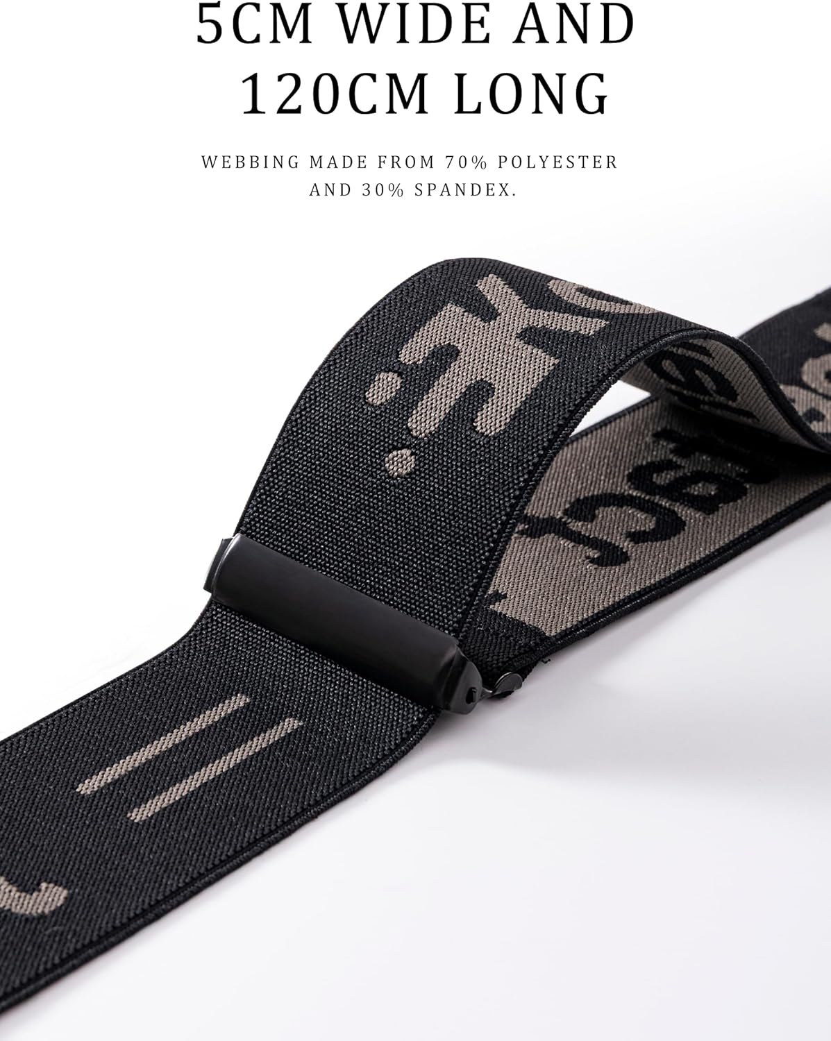 Alternative view of Kohentact Menu2019s Industrial Strength Suspenders 2-Inch Wide X-Back Heavy Duty Braces Strong Metal Clips, Elastic Adjustable