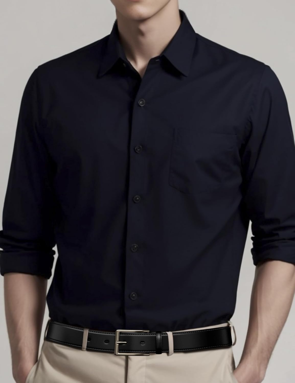 Papaanils Mens Dress Belt,Mens Leather Belts for Jeans, Belt 1.38" Width