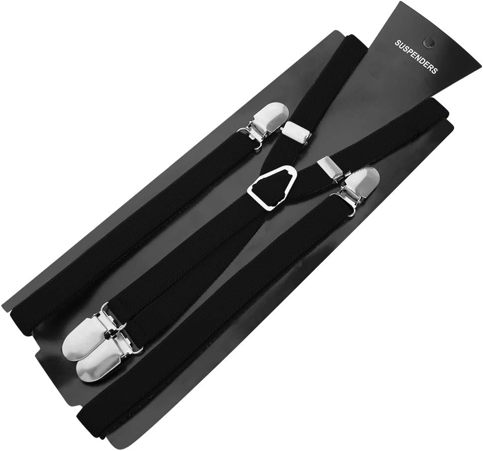 Alternative view of TopTie Men's Skinny Suspenders 1/2" inch (1.5CM) X-Back Clip Suspenders