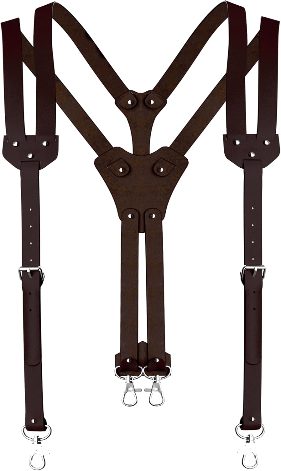 Alternative view of Voolup Genuine Leather Suspenders For Men Heavy Duty with Strong Clips
