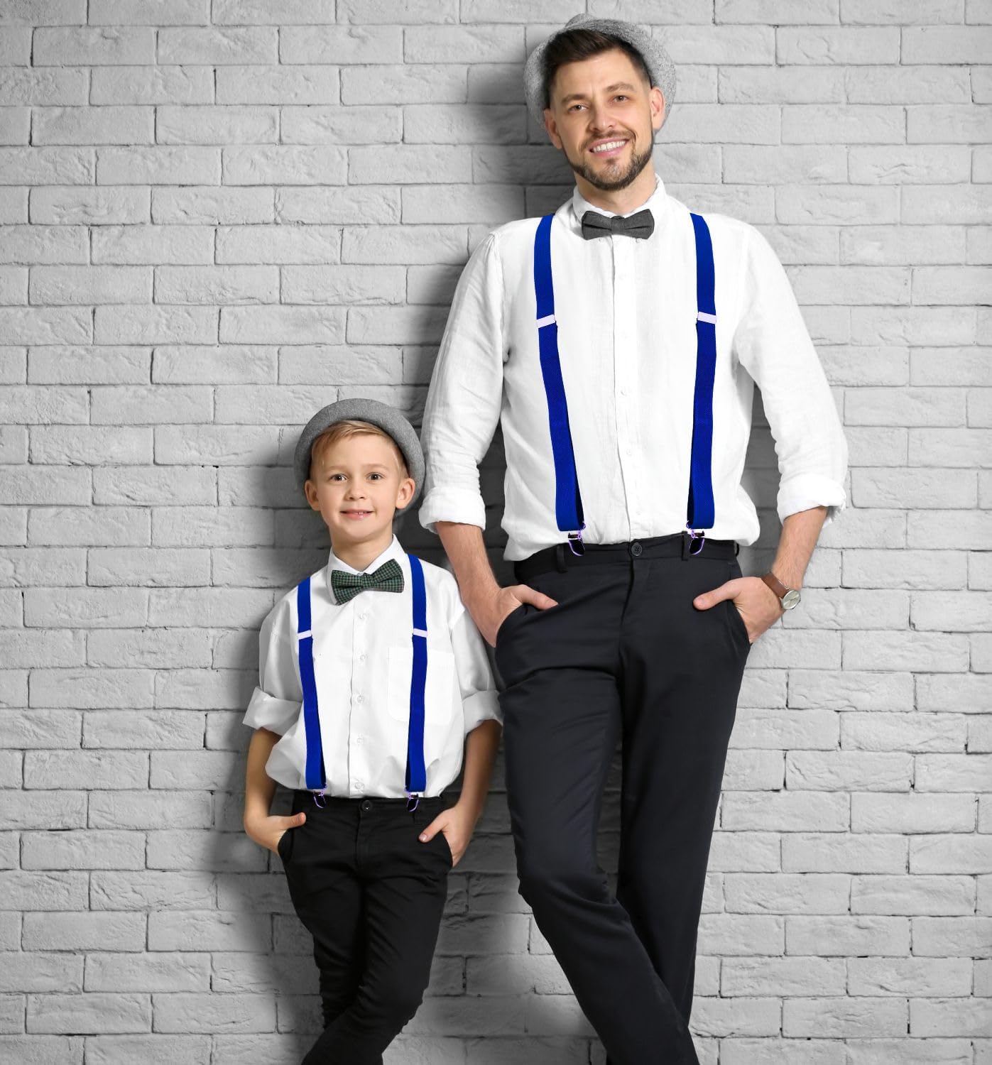 MDSTYLE Suspenders for Men Women Boys - Adjustable Y-Back