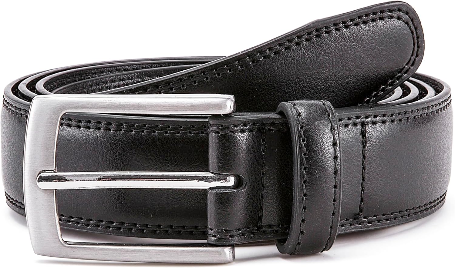 MILORDE Men's Genuine Leather Dress Belt, Handmade, 100% Cow Leather, Fashion & Classic Designs for Work Business and Casual