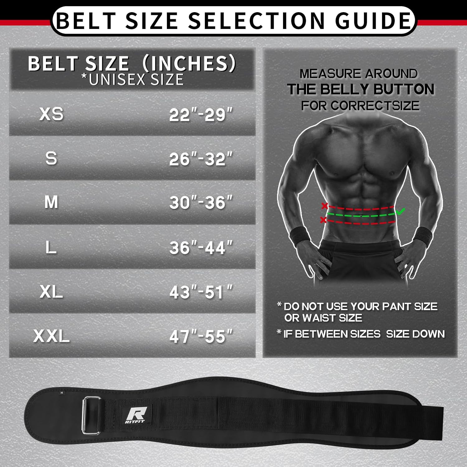 Alternative view of RitFit Weight Lifting Belt - Great for Squats, Lunges, Deadlift, Thrusters - Men and Women - 6 Inch Black/Camouflage