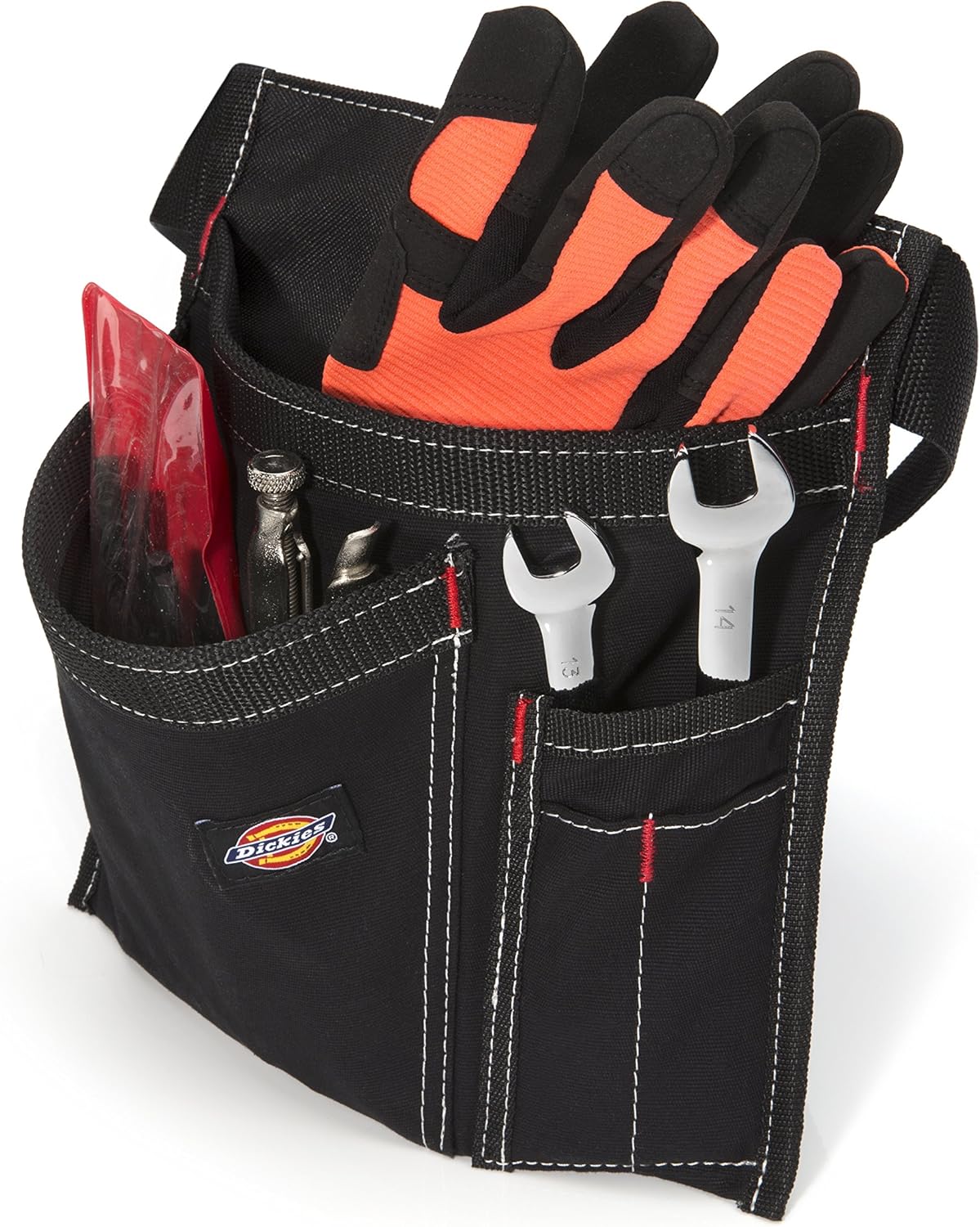 Dickies 5-Pocket Single Side Tool Belt Pouch/Work Apron, Durable Canvas Construction, Adjustable Belt for Custom Fit