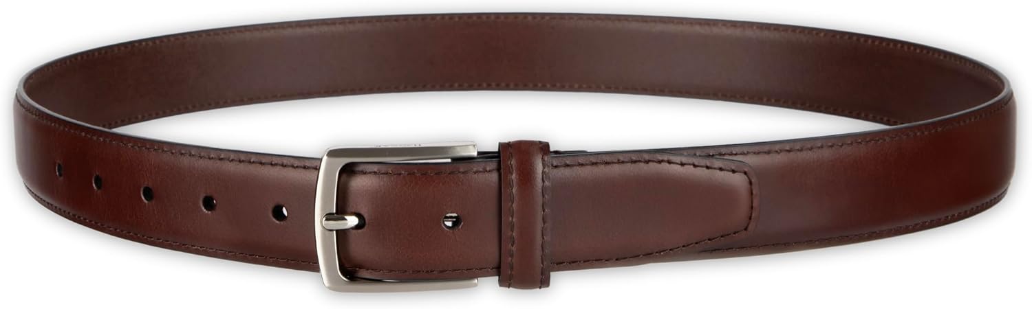 Alternative view of Haggar mens Leather Dress Belt for Suits and Pants - Classic, Formal, Business, Work