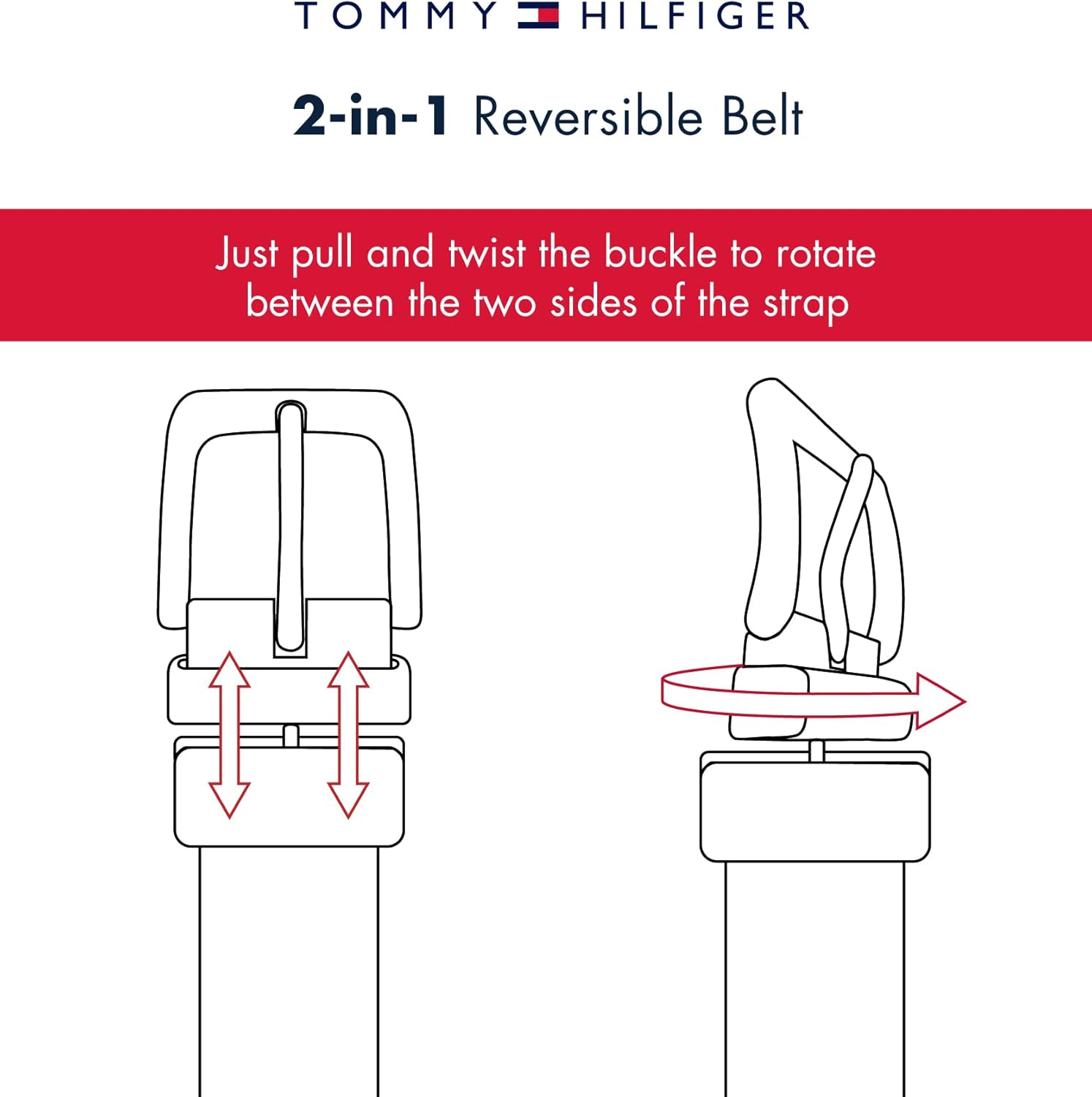 Tommy Hilfiger mens Reversible Belt - Image 5