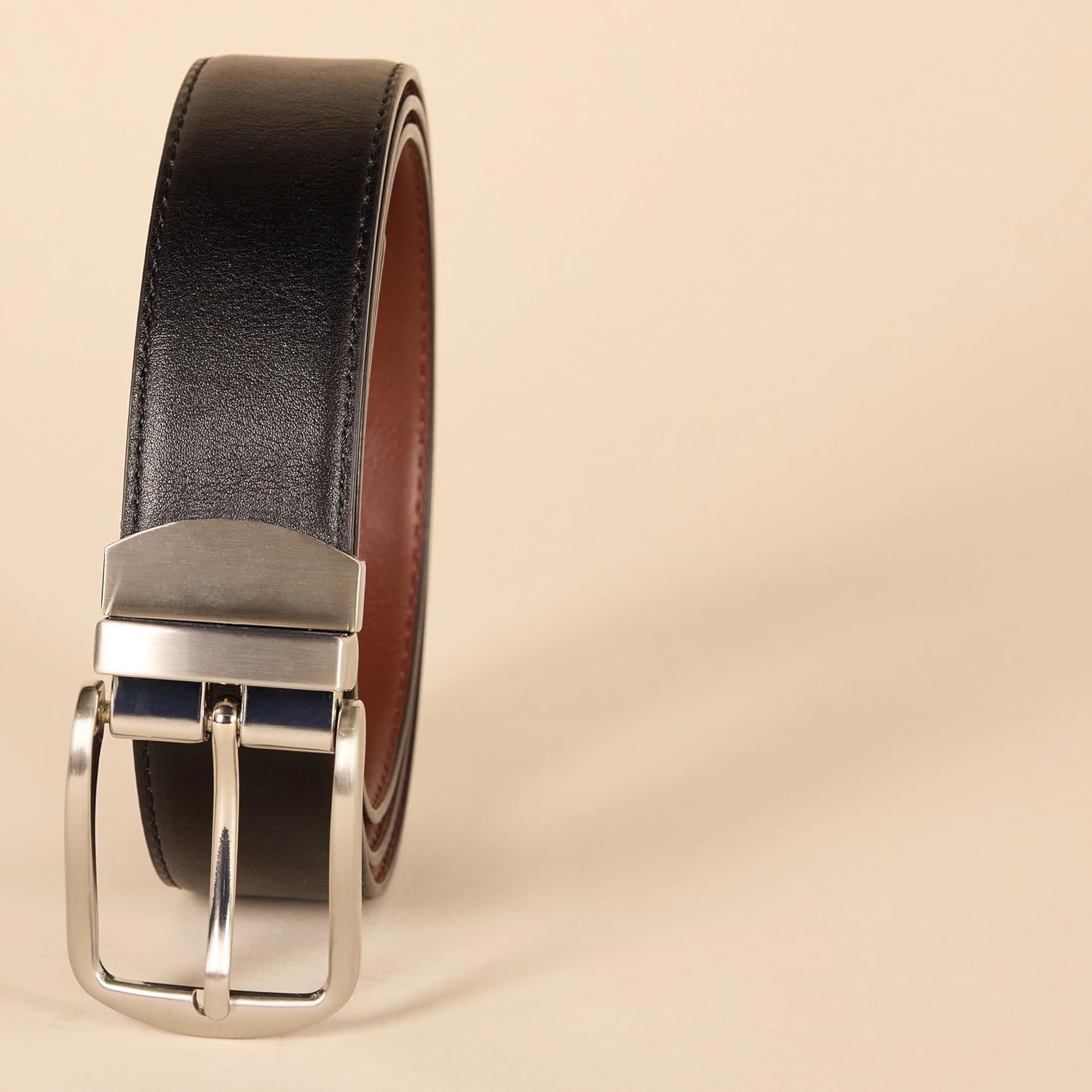 Amazon Essentials Men's Reversible Dress Belt