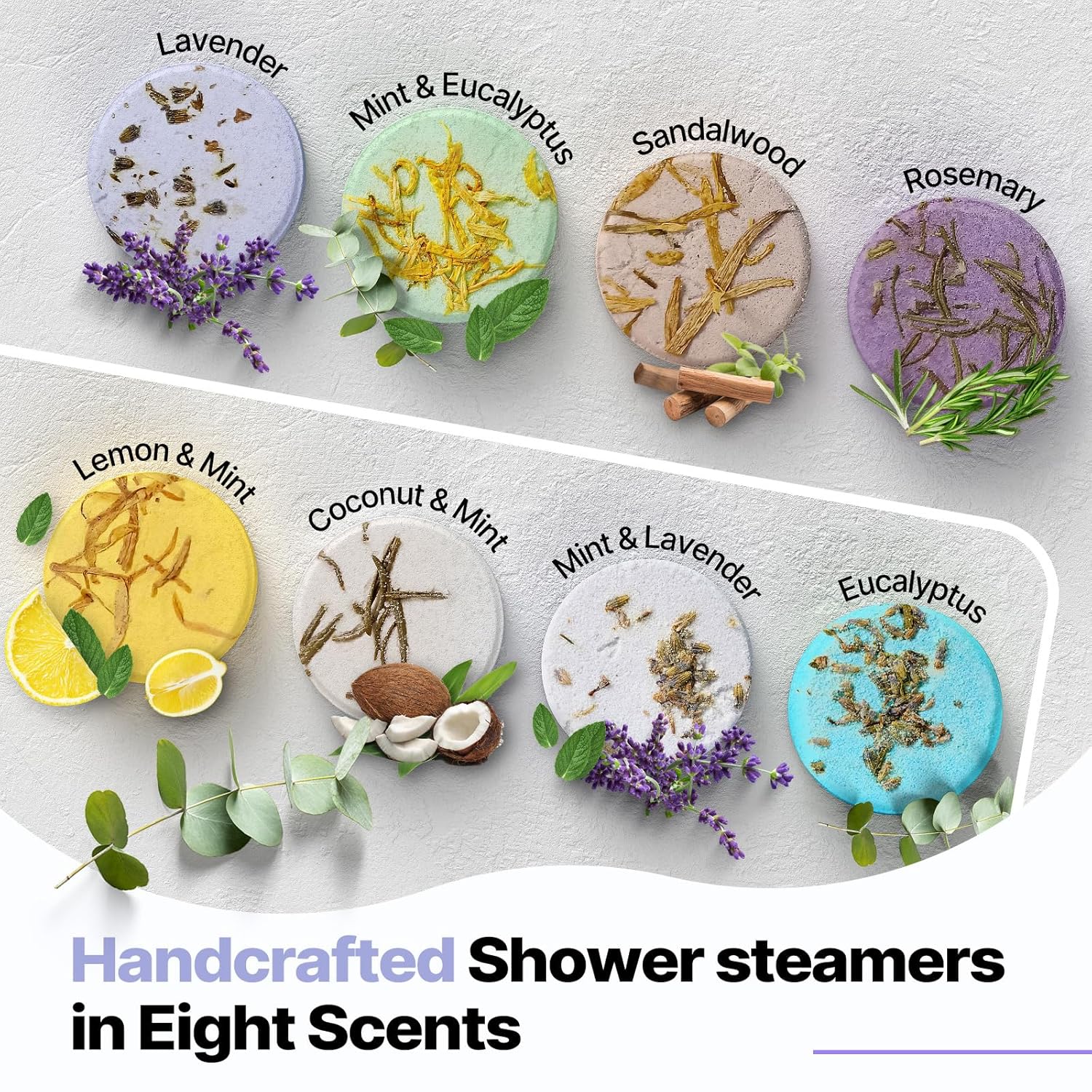 Shower Steamers Aromatherapy Birthday Gifts for Women - SWCANDY 8 Pcs Valentines Day Decorations, Her Mom Adults Men Him Teen Self Care with Natural Essential Oils Relaxation Home SPA Travel Holidays