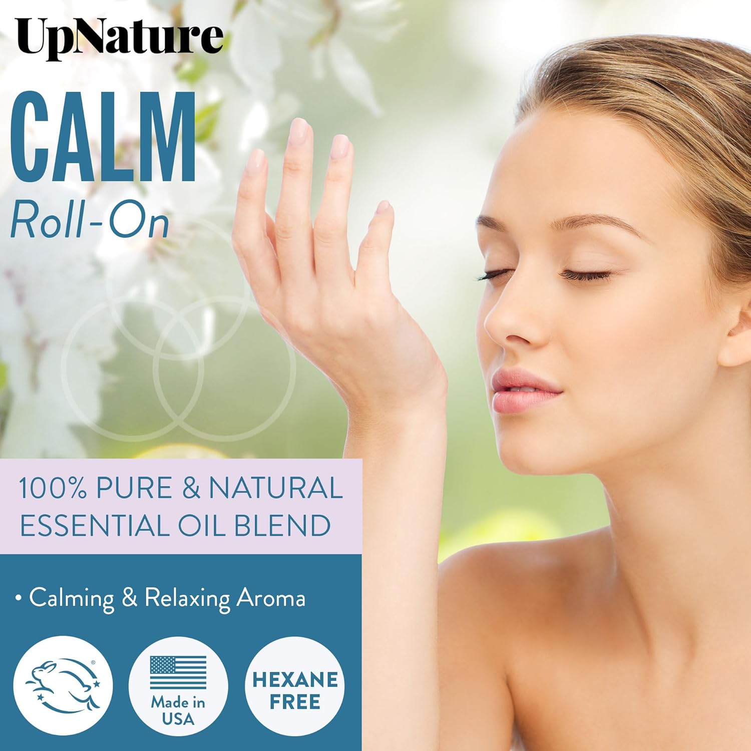 UpNature Calm Essential Oil Roll On - Self Care Relaxation Gifts for Women - 100% Natural Stress Relief Aromatherapy Blend