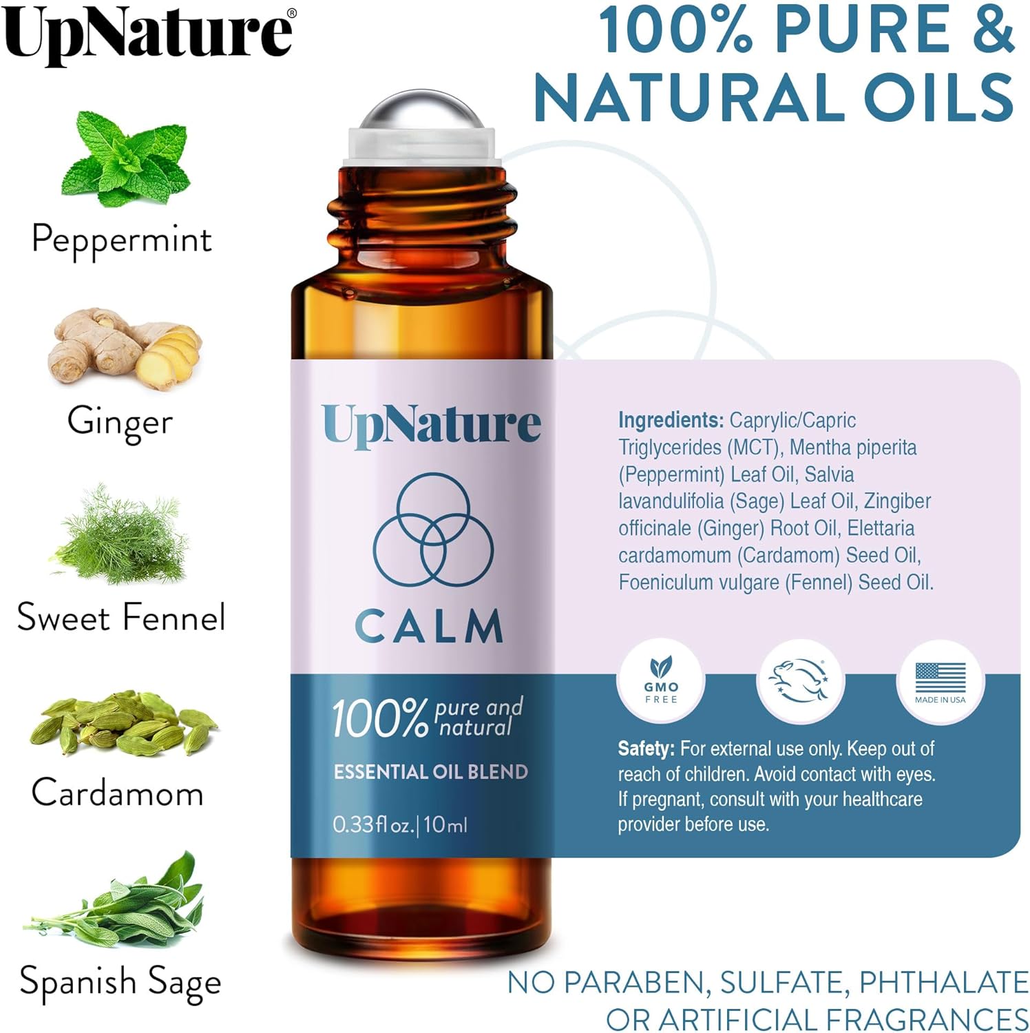 Alternative view of UpNature Calm Essential Oil Roll On - Self Care Relaxation Gifts for Women - 100% Natural Stress Relief Aromatherapy Blend