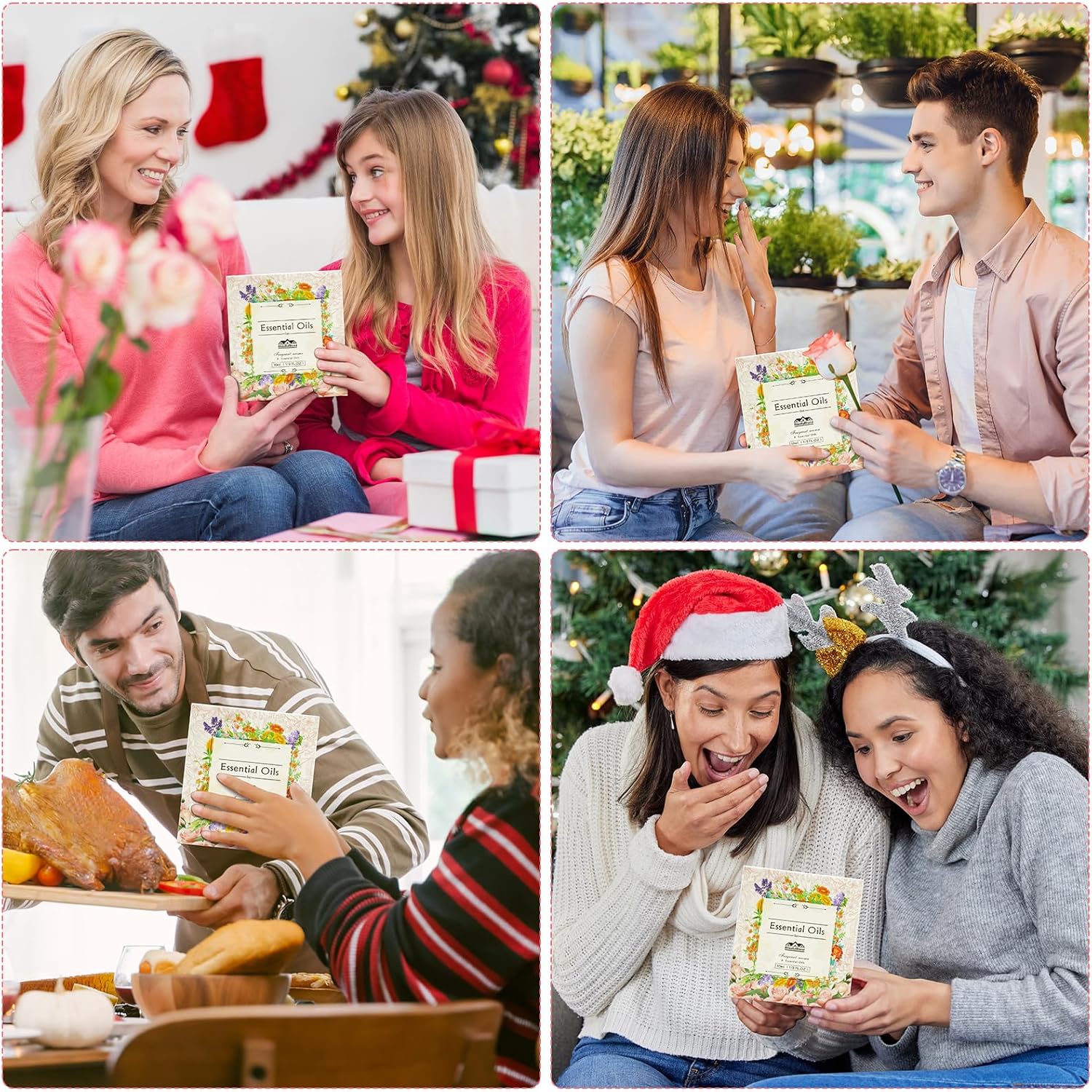 BlissfulBlend 8 Pcs Pure Essential Oils for Diffusers for Home Care, Skin Care, Candle Making-Peppermint, Lavender, Eucalyptus,10 ML Essential Oils Gift Set, Christmas Birthday Present