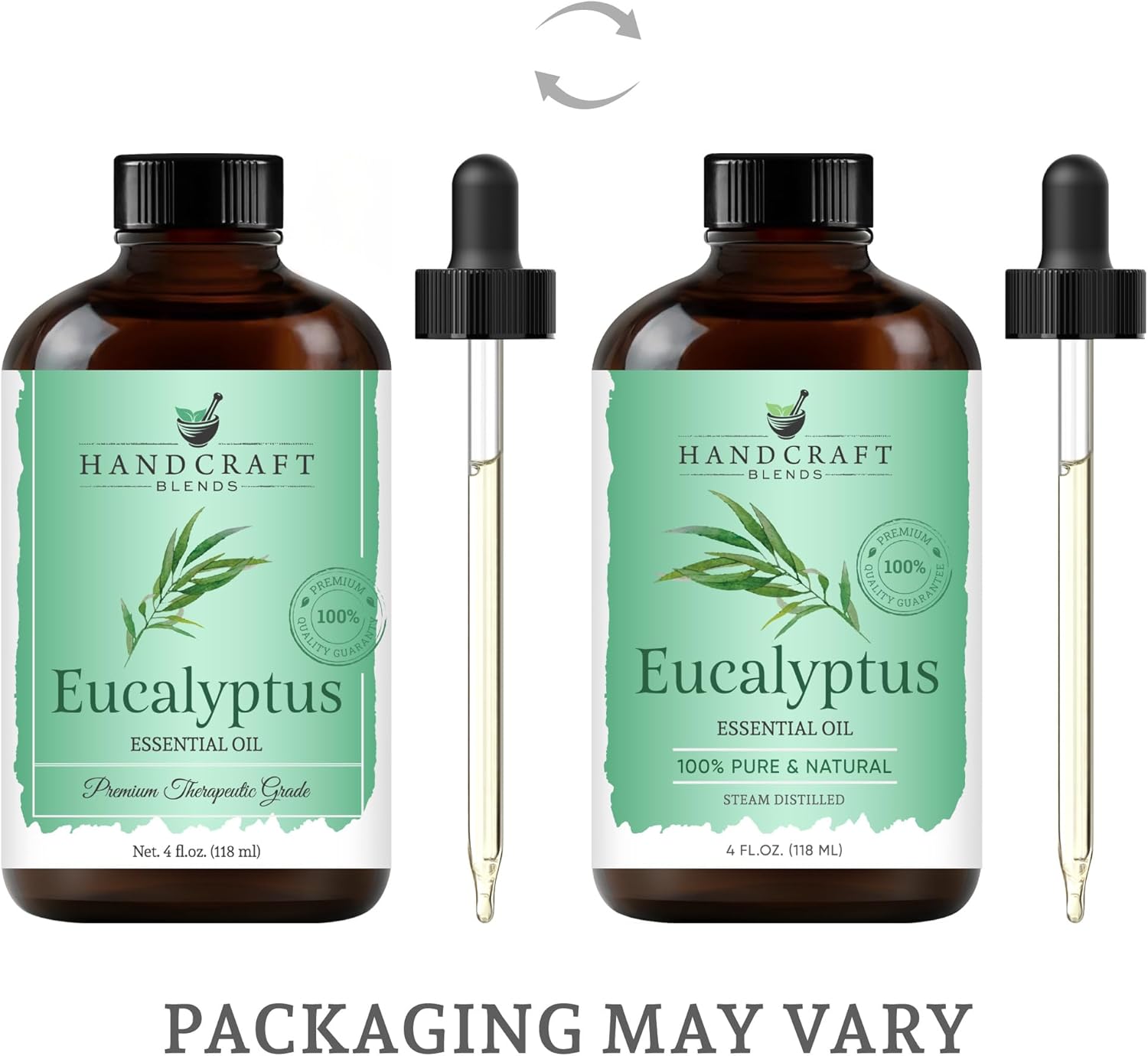 Handcraft Blends Eucalyptus Essential Oil u2013 Huge 4 Fl Oz u2013 100% Pure and Natural u2013 Premium Grade Essential Oil for Diffuser and Aromatherapy, Skin, Massage, Candle and Soap Making Fragrance