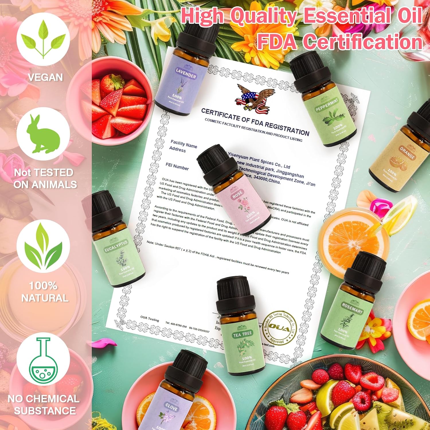 Alternative view of BlissfulBlend 8 Pcs Pure Essential Oils for Diffusers for Home Care, Skin Care, Candle Making-Peppermint, Lavender, Eucalyptus,10 ML Essential Oils Gift Set, Christmas Birthday Present