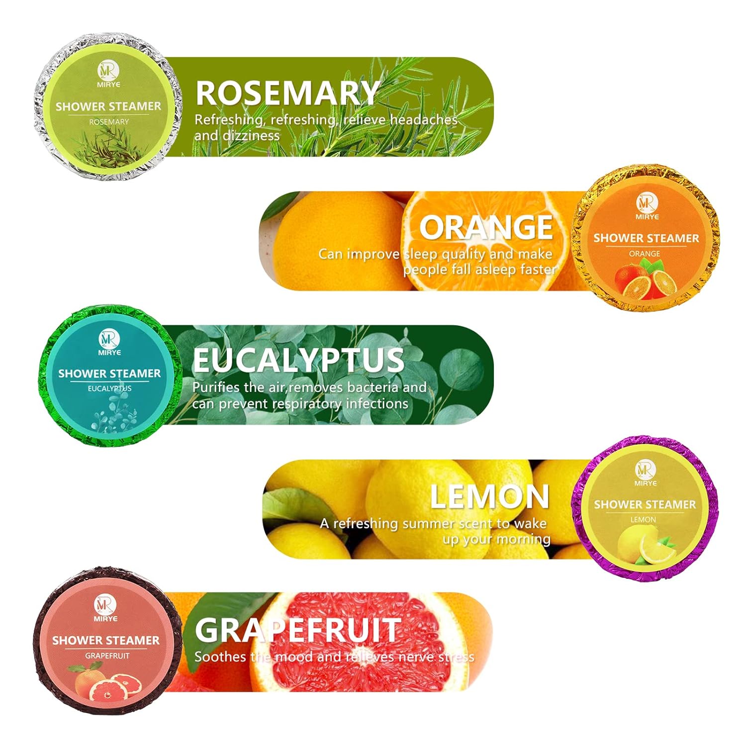 Alternative view of 40 PCS Shower Steamers Aromatherapy for Women or Men, 10 Scent Shower Bomb Organic with Natural Essential Oil Relaxation, Self Care Valentine's Day Gifts Birthday Gifts for Her Him Adults