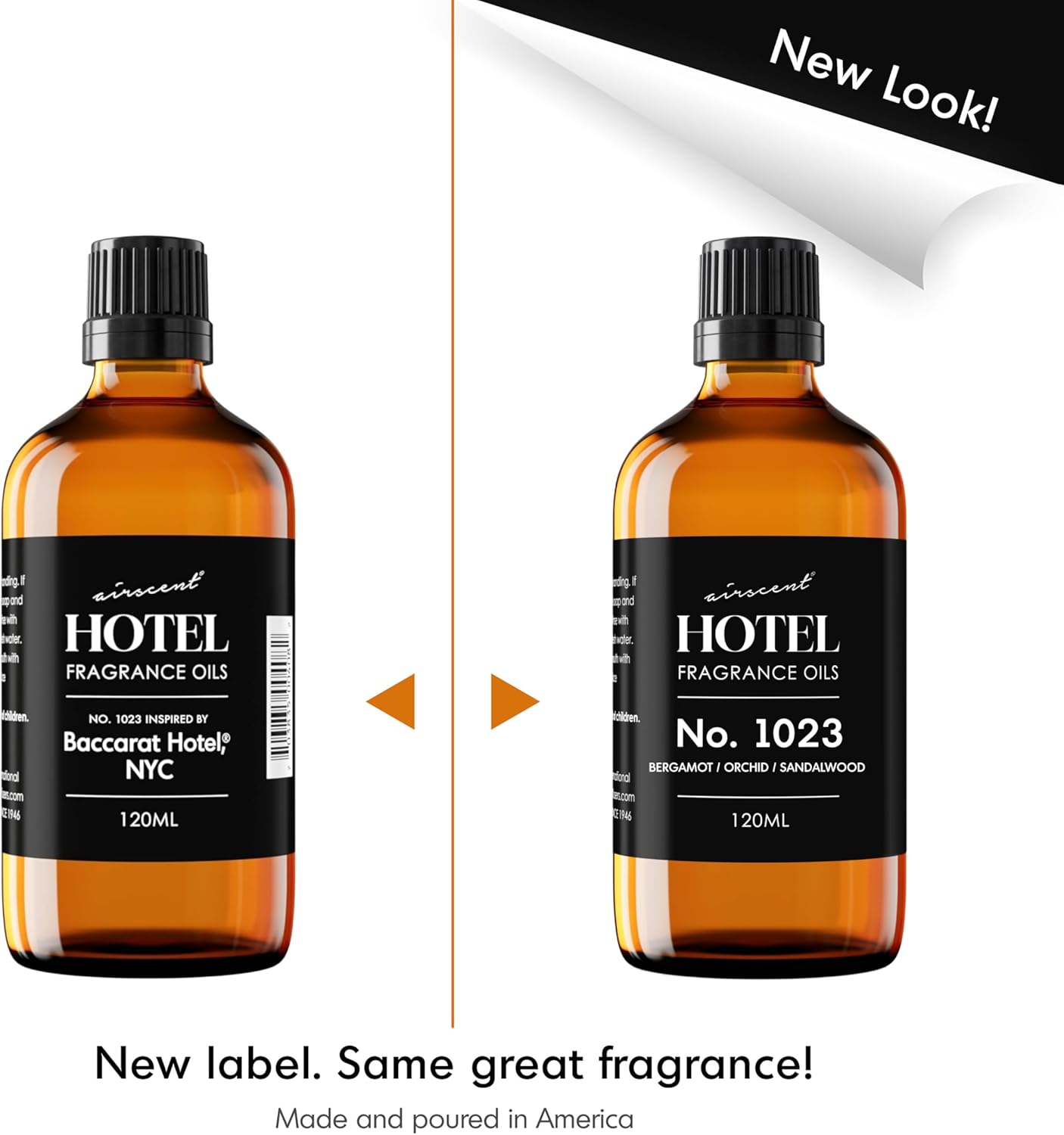 AirScent Hotel Diffuser Oil No. 1023 Inspired by The Baccarat Hotel Scent - Love Affair Fragrance Oil for Ultrasonic and Waterless Diffusers and Crafting - 10 mL, 0.34 fl oz Glass Bottle with Dropper