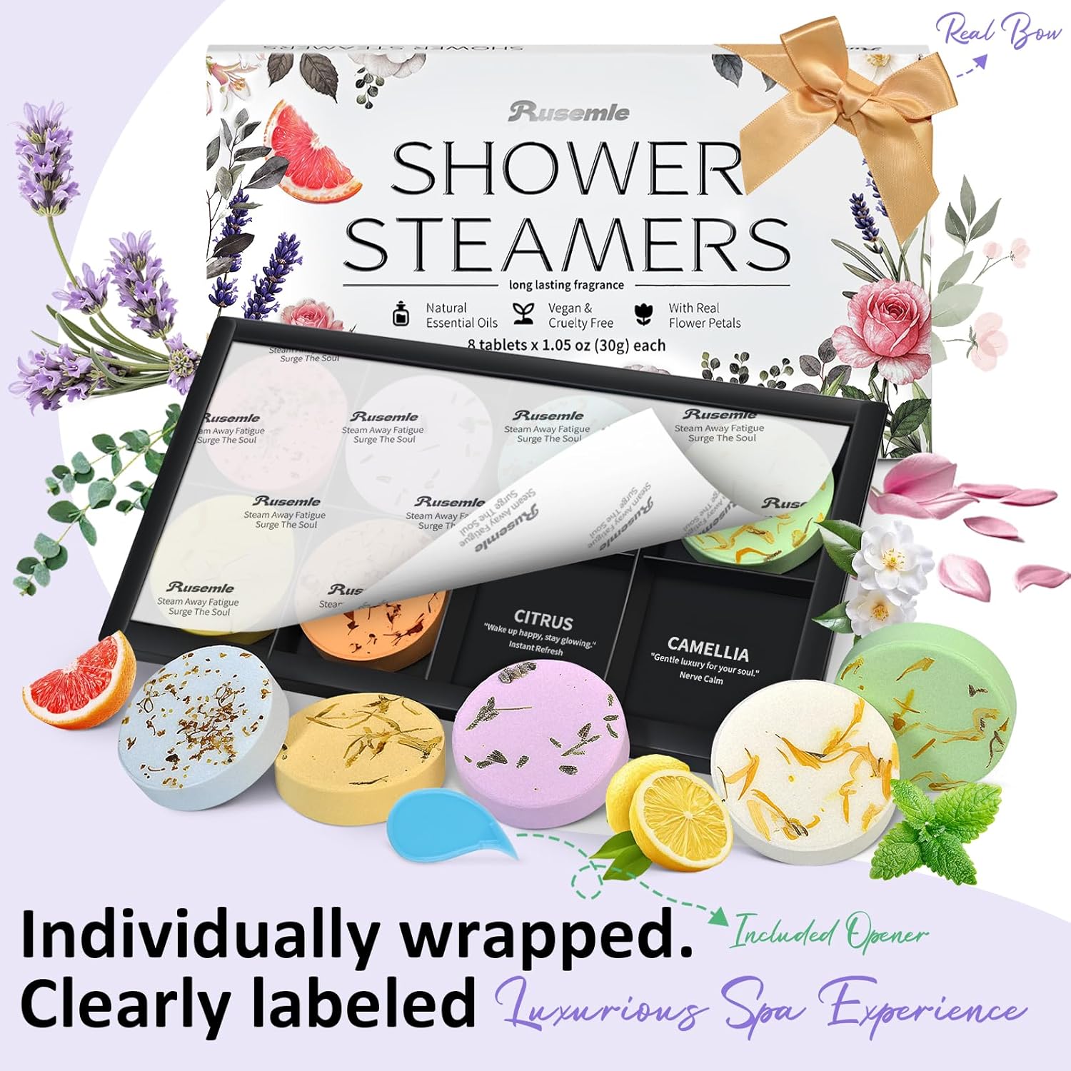 Alternative view of Shower Steamers Aromatherapy Birthday Gifts for Women - 8 Pack Valentines Day Gifts for Her Mom Wife, Shower Bombs with Essential Oils, Self Care Relaxation Home Spa Gift Set, Easter Basket Essential