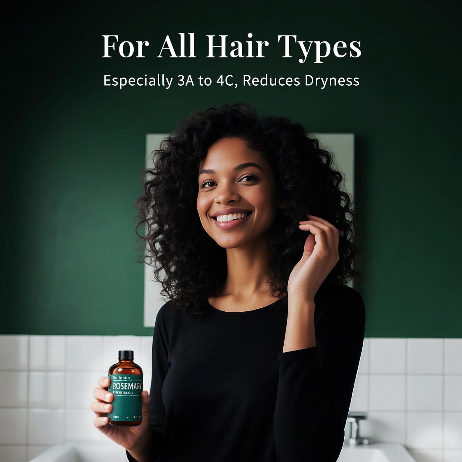 Alternative view of SU JUABA 4 Fl Oz Rosemary Essential Oil, 100% Pure Natural Aromatherapy Oil for Hair Growth, Skin, Nourish Scalp - 118ML