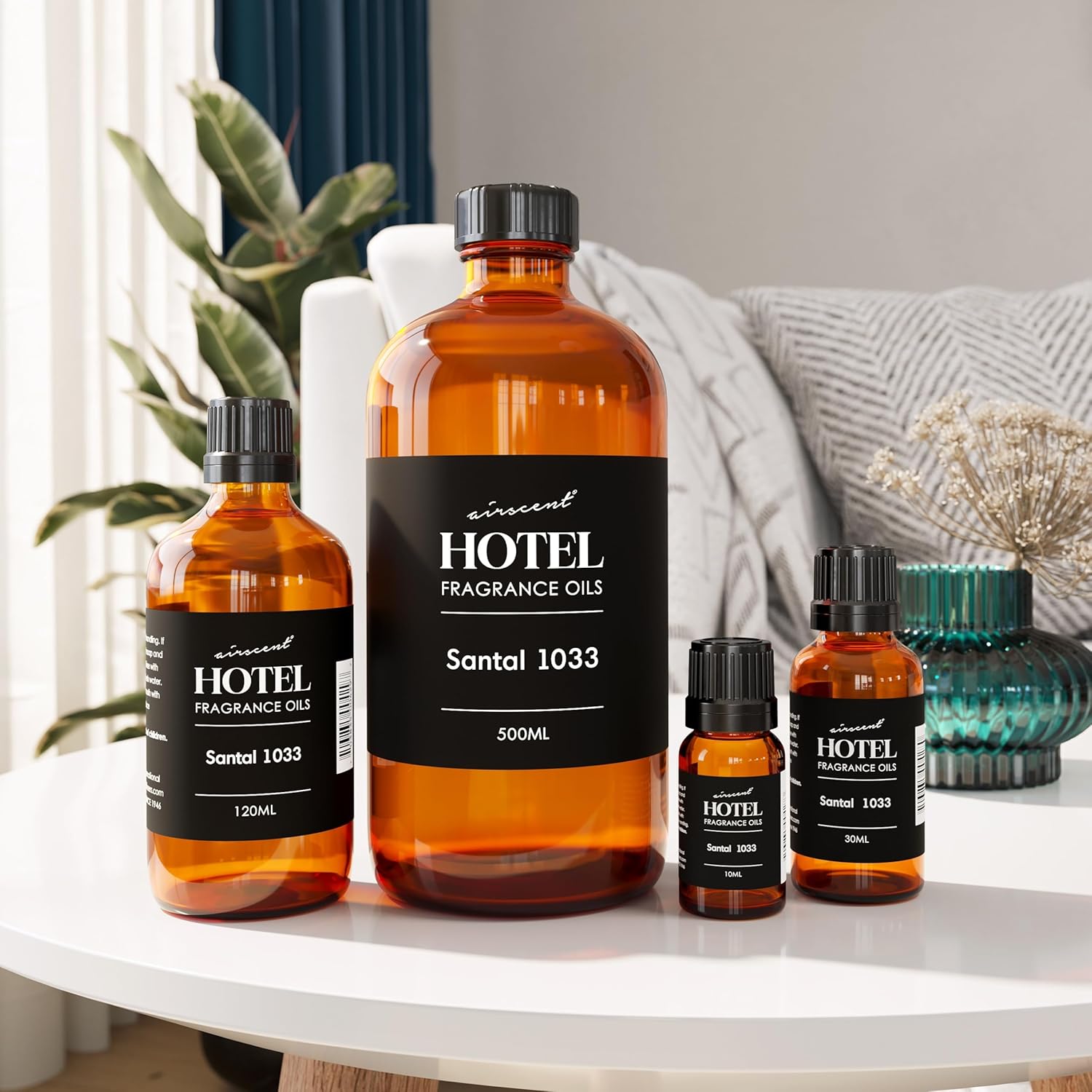 Alternative view of AirScent Santal Diffuser Oil No. 1033 - Santal-33 Inspired Perfume Dupe - Premium Fragrance Oil Blend for Ultrasonic and Waterless Diffusers and Crafting - 10 mL, 0.34 fl oz Glass Bottle with Dropper