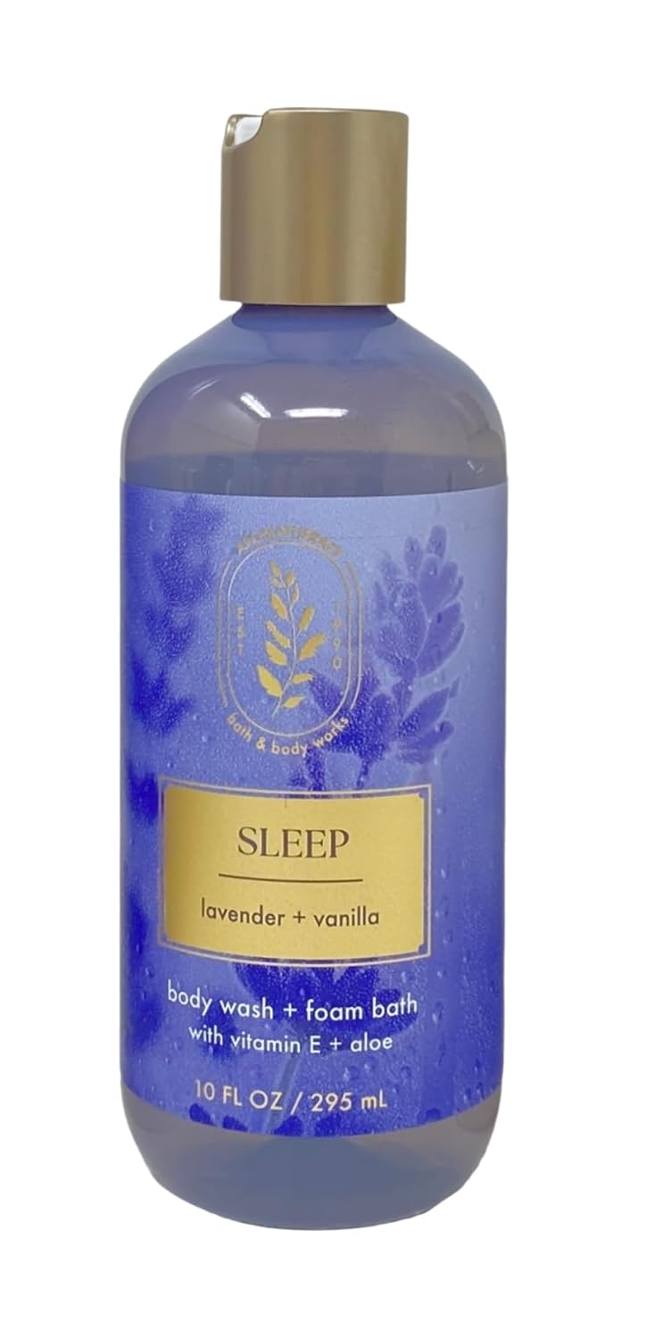 Bath & Body Works Aromatherapy Sleep Lavender + Vanilla 3 Body Wash & Foam Bath and Moisturizing Body Lotion with a Lavender Dream Bar Soap