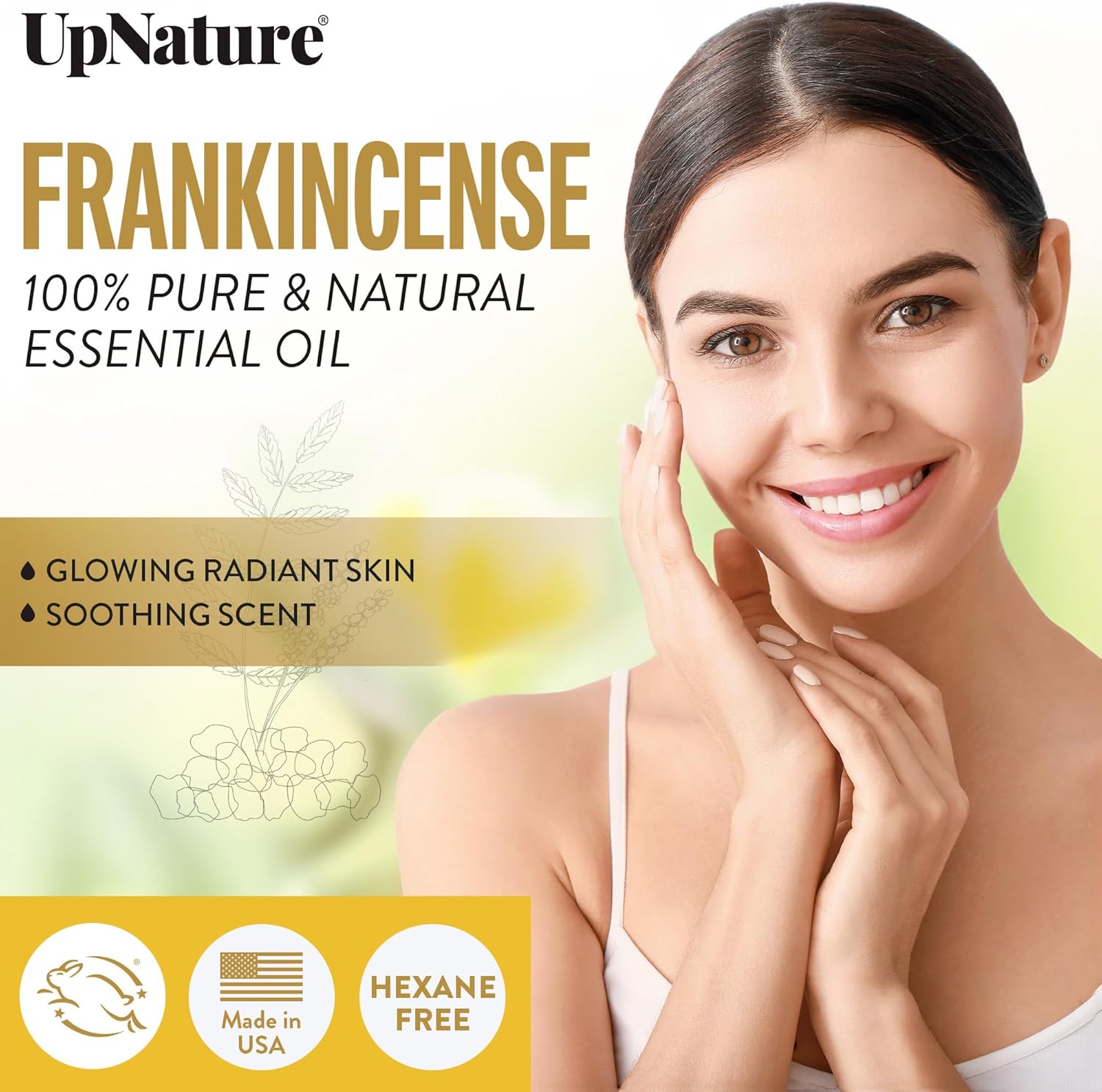 UpNature Frankincense Essential Oil Roll On - 100% Pure Frankincense Oil for Skin