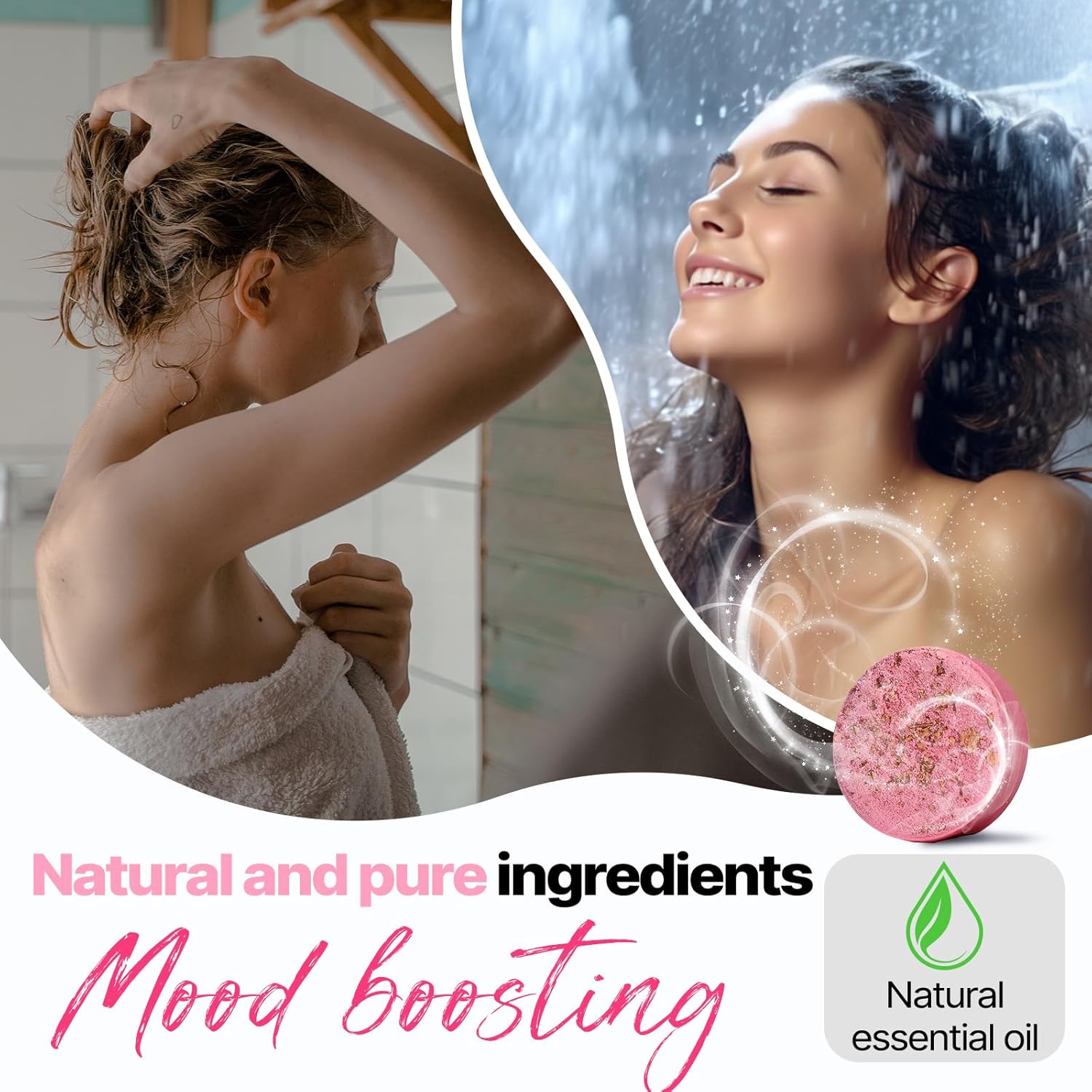 Alternative view of Shower Steamers Aromatherapy SWCANDY 8 Pack Gifts for Women Valentines Day for Her, Adults, Mom, Men Natural Essential Oils Home Spa Self Care Stress Relief Relaxation Bath Bombs Decorations Flower