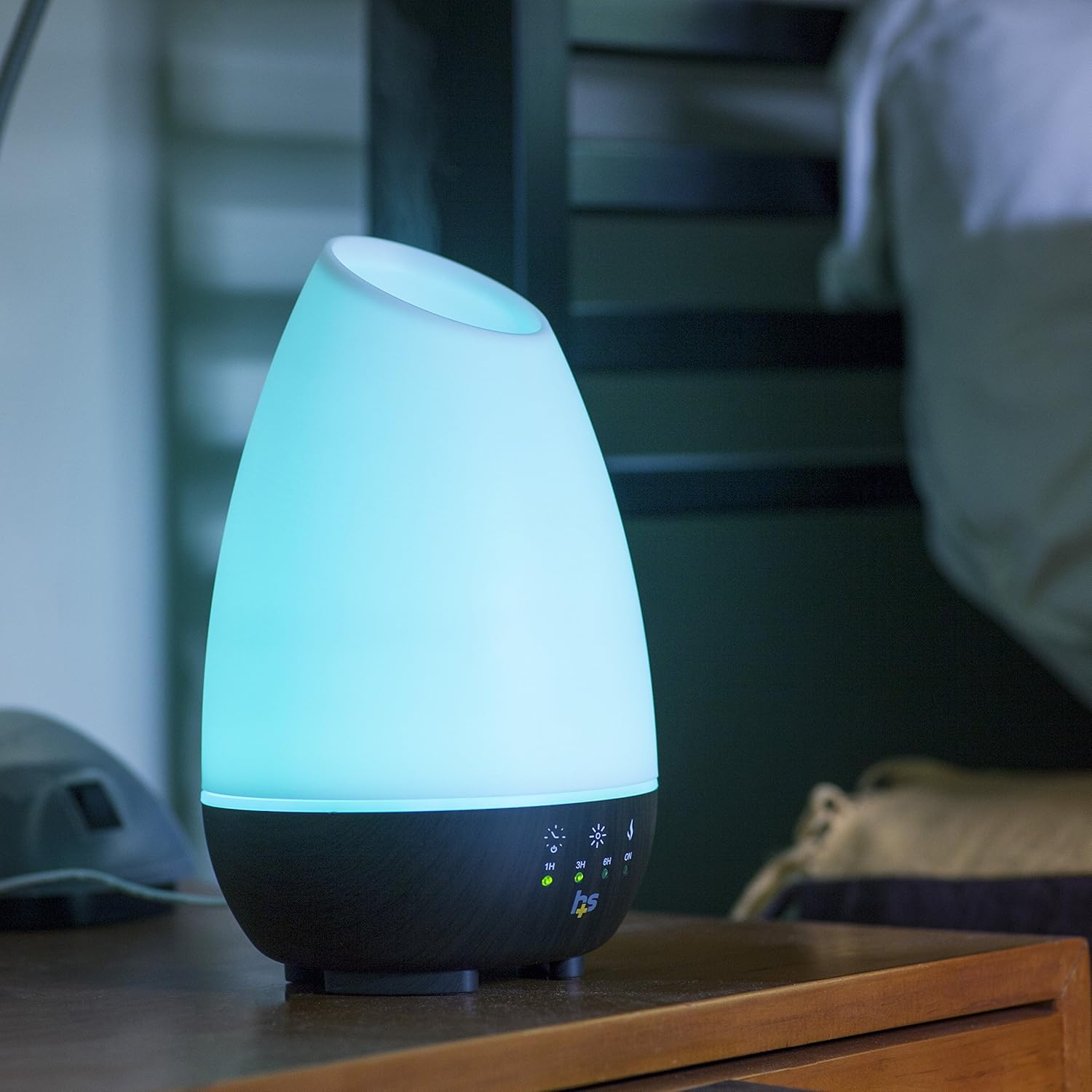 Alternative view of HealthSmart 500ML Essential Oil Diffuser for Large Rooms, Cool Mist Humidifier and Aromatherapy Diffuser, Adjustable Timer, Mist Mode and 7 LED Light Colors, White (Pack of 1)