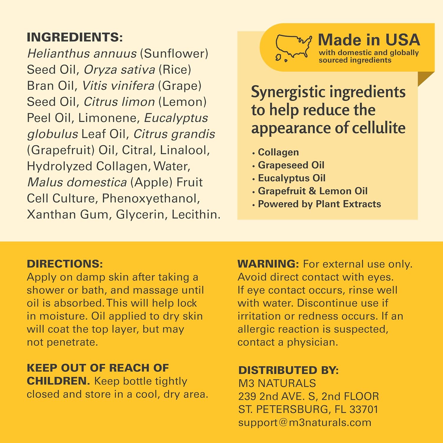 Alternative view of Firming Body Massage Oil with Collagen & Stem Cell u2013 Helps Smooth The Appearance of Cellulite & Improve Skin Texture u2013 Refreshing Aromatherapy Body Oil for Legs & Full Body u2013 8 Fl Oz by M3