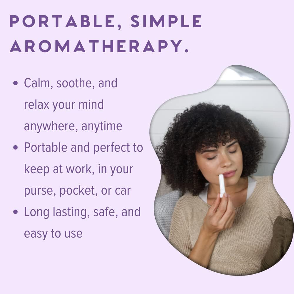 Alternative view of MOXĒ Lavender Essential Oil Nasal Inhaler, No-Mess Aromatherapy, Relaxation, Naturally Calming, Before Sleep Routine, Pure and Undiluted, Made in USA (3 Pack)