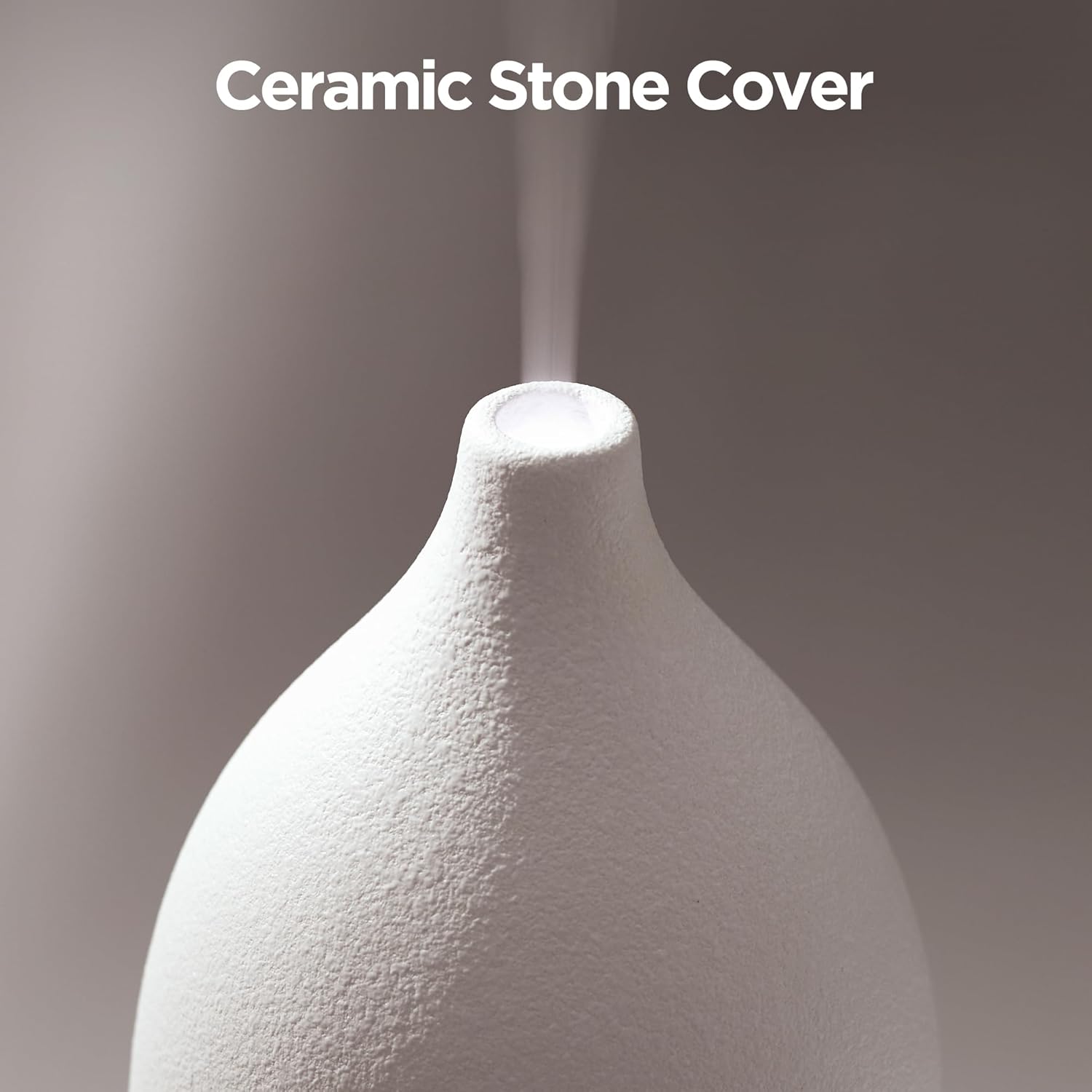 Alternative view of InnoGear Oil Diffuser, 150ML Ceramic Diffuser for Essential Oils Handcrafted Aromatherapy Diffuser Ultrasonic Cool Mist Humidifier with 2 Mist Modes Waterless Auto Off for Room Office, White