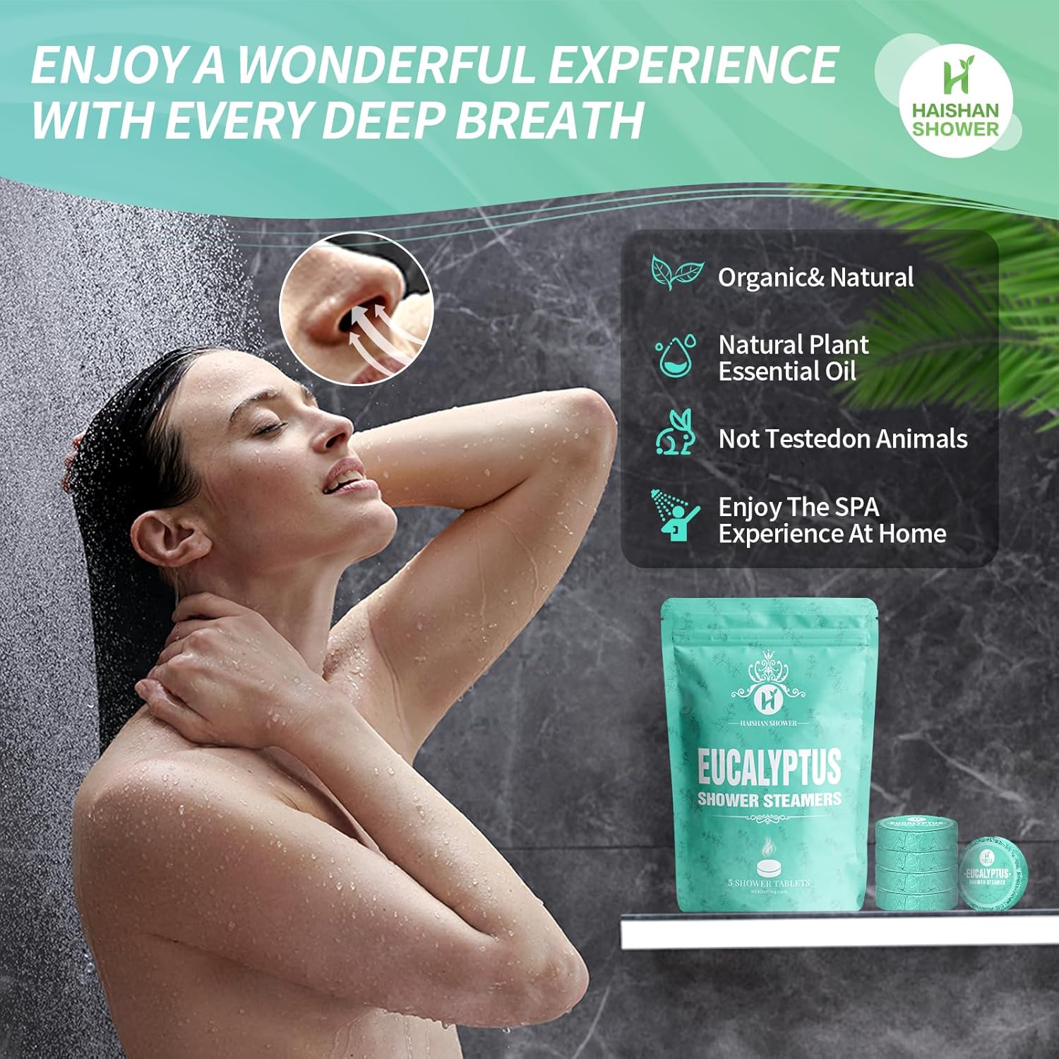 Shower Steamers Aromatherapy Valentines Day Gifts for Her & Him, Organic Eucalyptus & Mint Essential Oil, 5-Pack Shower Bombs Birthday Gifts for Women & Men, Gifts for Wife Coworkers Girlfriend