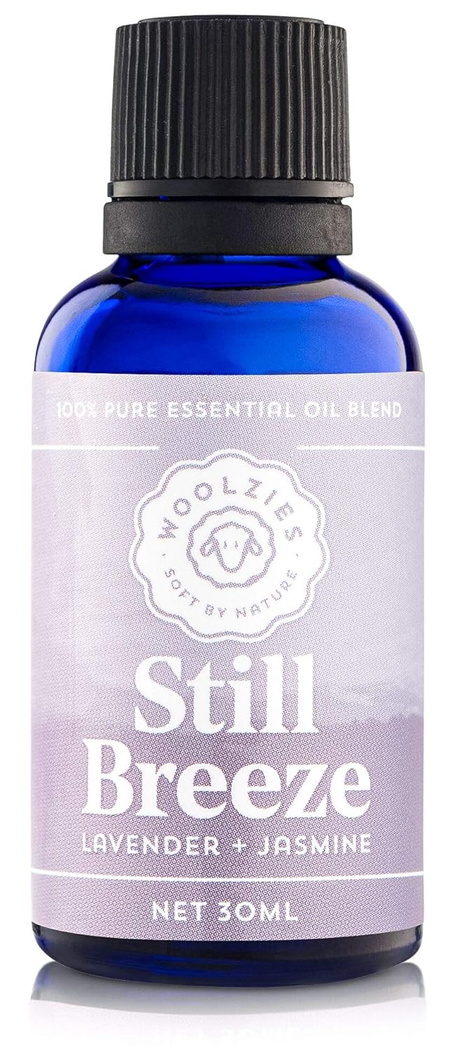 Woolzies 100% Pure & Natural Still Breeze Essential oil Blend 1 Fl Oz | Lavender & Jasmine Therapeutic Grade Oil Blend | Use with Wool Dryer Balls or Oil Diffuser