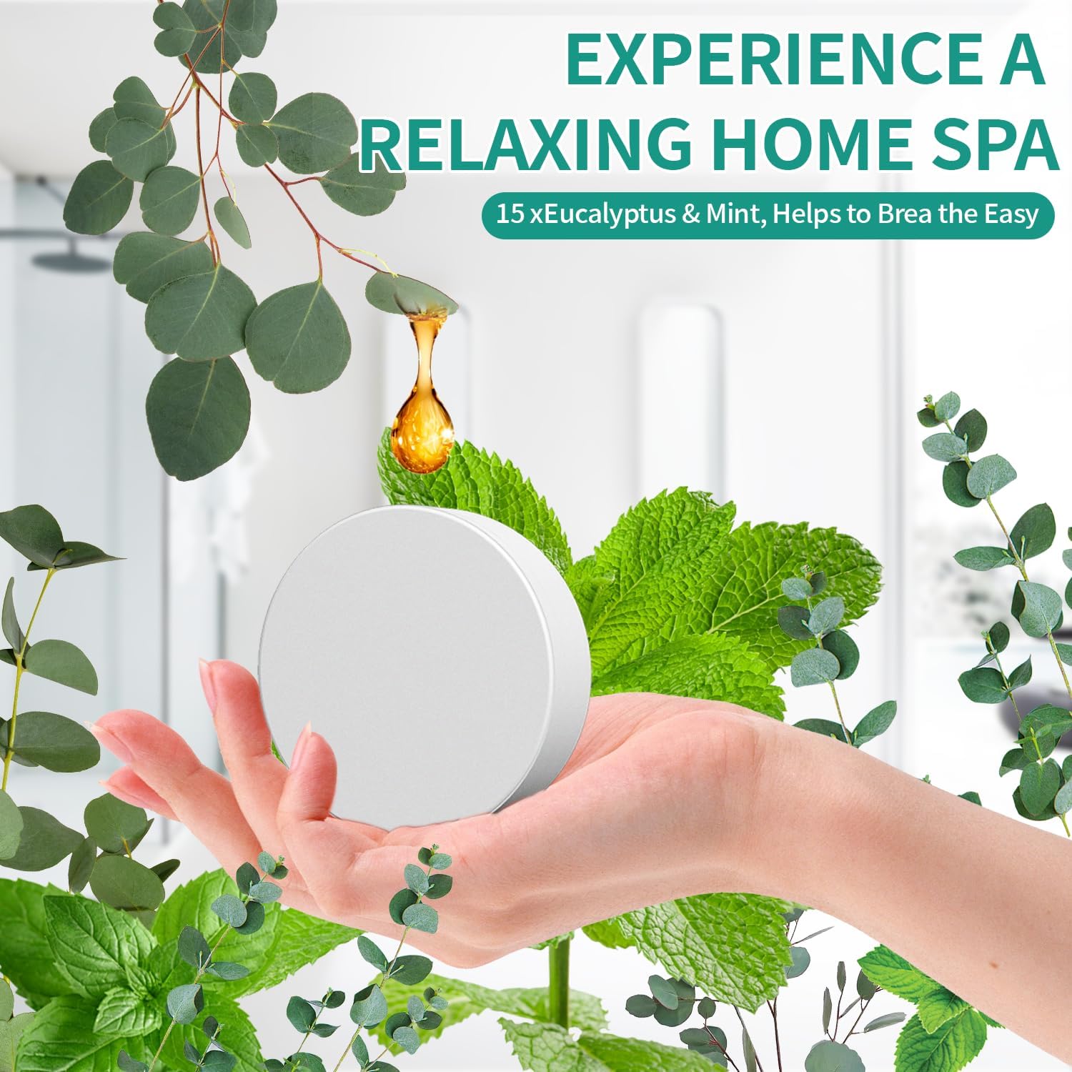 Shower Steamers Aromatherapy 15 Pack Valentines Day Gifts for Her & Him, Organic Eucalyptus & Menthol Essential Oil, Spa Relaxing Birthday Gifts for Women & Men, Gifts for Wife Girlfriend Coworkers